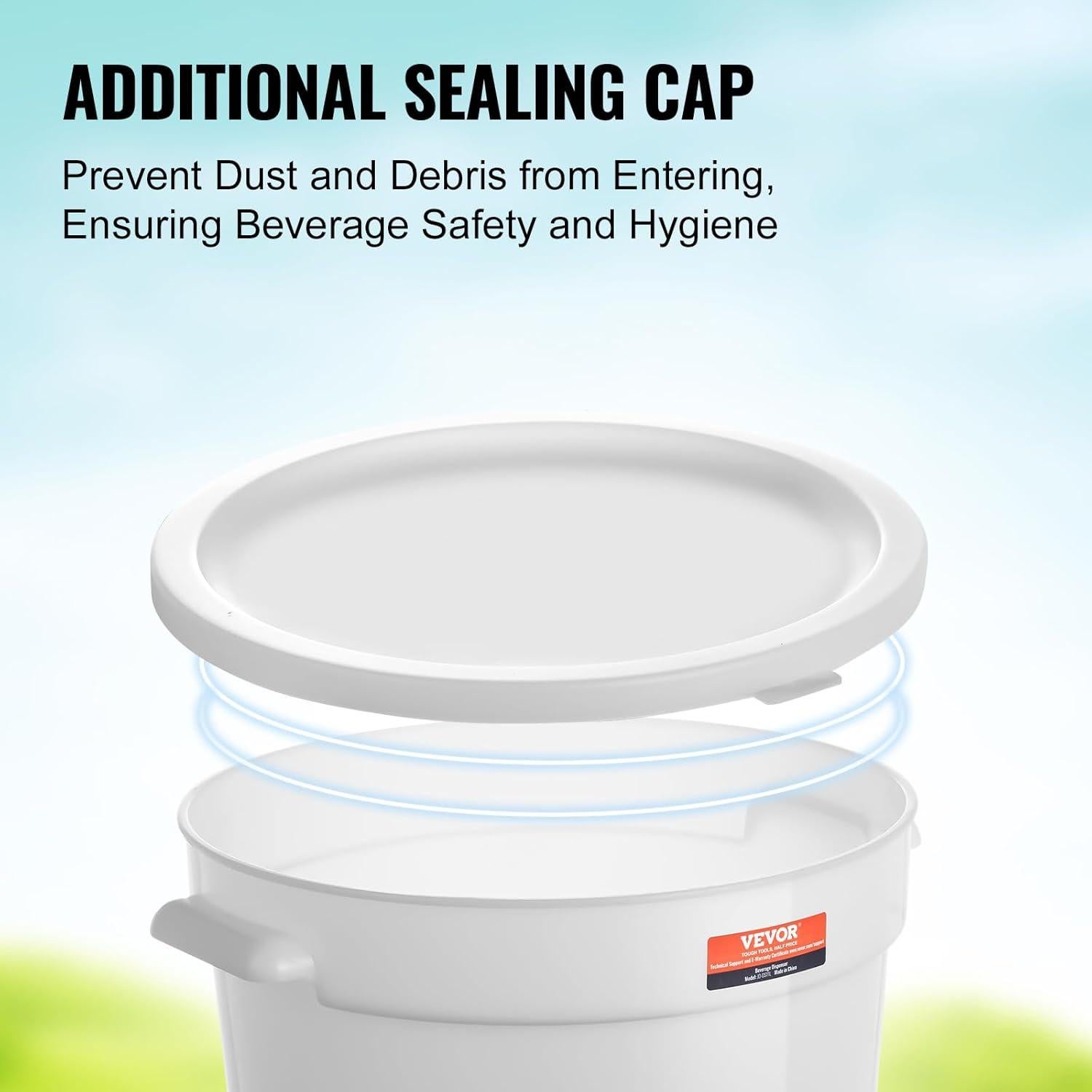 Dispensador de Bebidas VEVOR 11.36L con Grifo y Tapa