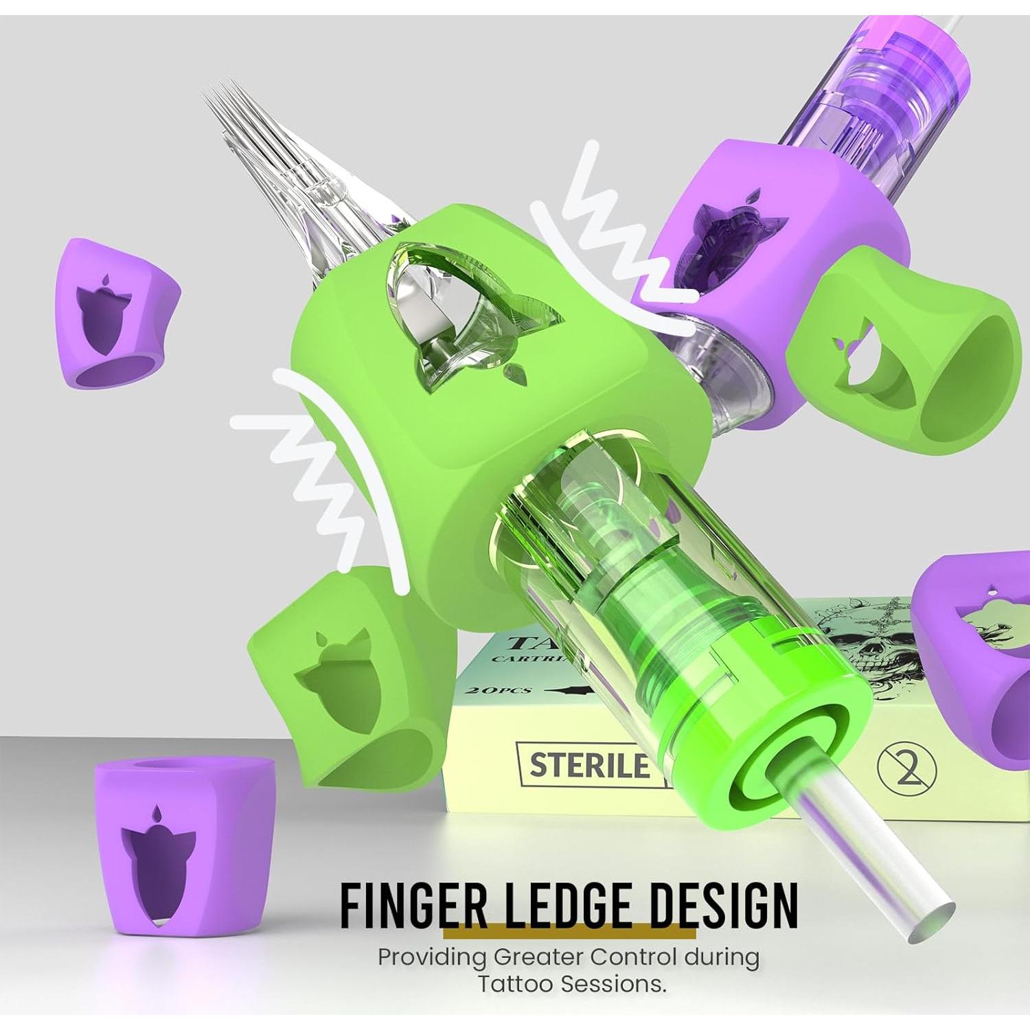 Agujas de Cartucho de Tatuaje Wormhole 20pcs Mixtas 3RL 5RL 5RM 7RM