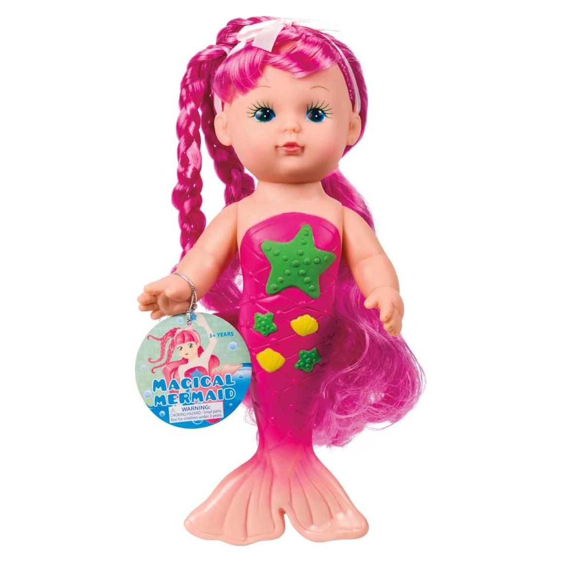 Muñeca Sirena de Baño Toysmith 23 cm Vinilo Colores Variados
