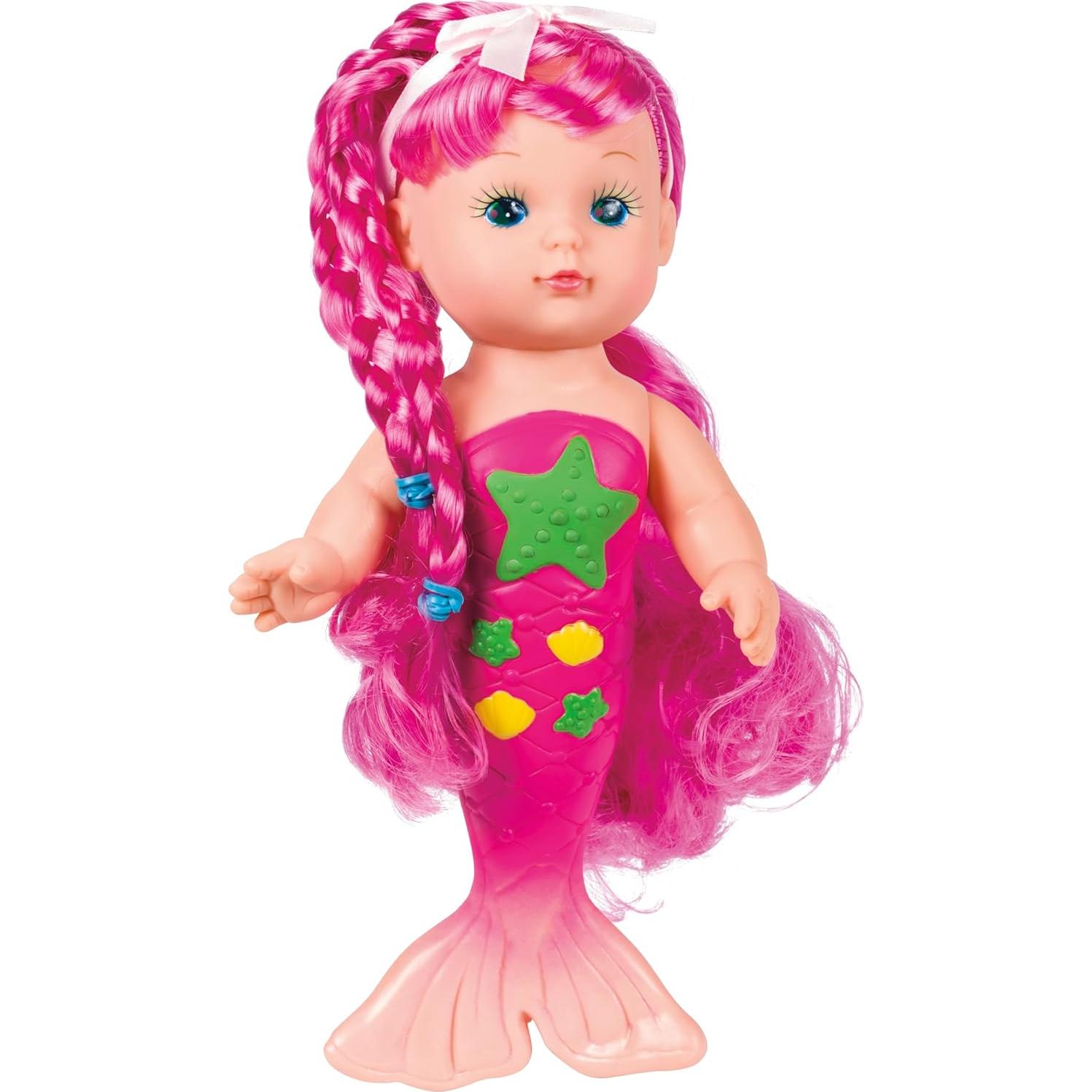 Muñeca Sirena de Baño Toysmith 23 cm Vinilo Colores Variados