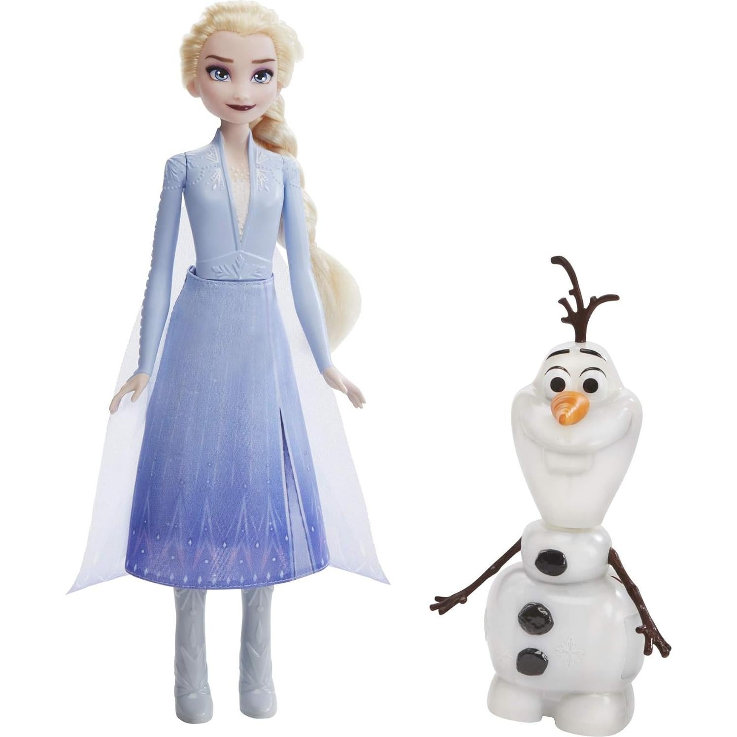 Muñeca Disney Frozen Elsa y Olaf Habla y Brilla - Juguete 3+