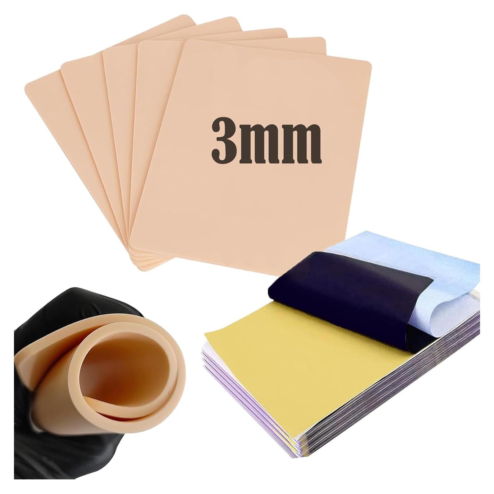 Kit de Práctica de Tatuaje Urknall 4 Pieles Falsas 3mm