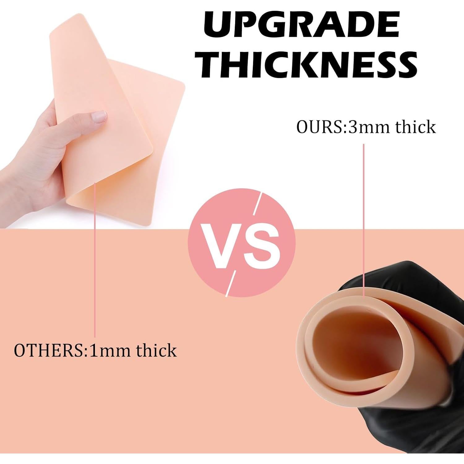 Kit de Práctica de Tatuaje Urknall 4 Pieles Falsas 3mm