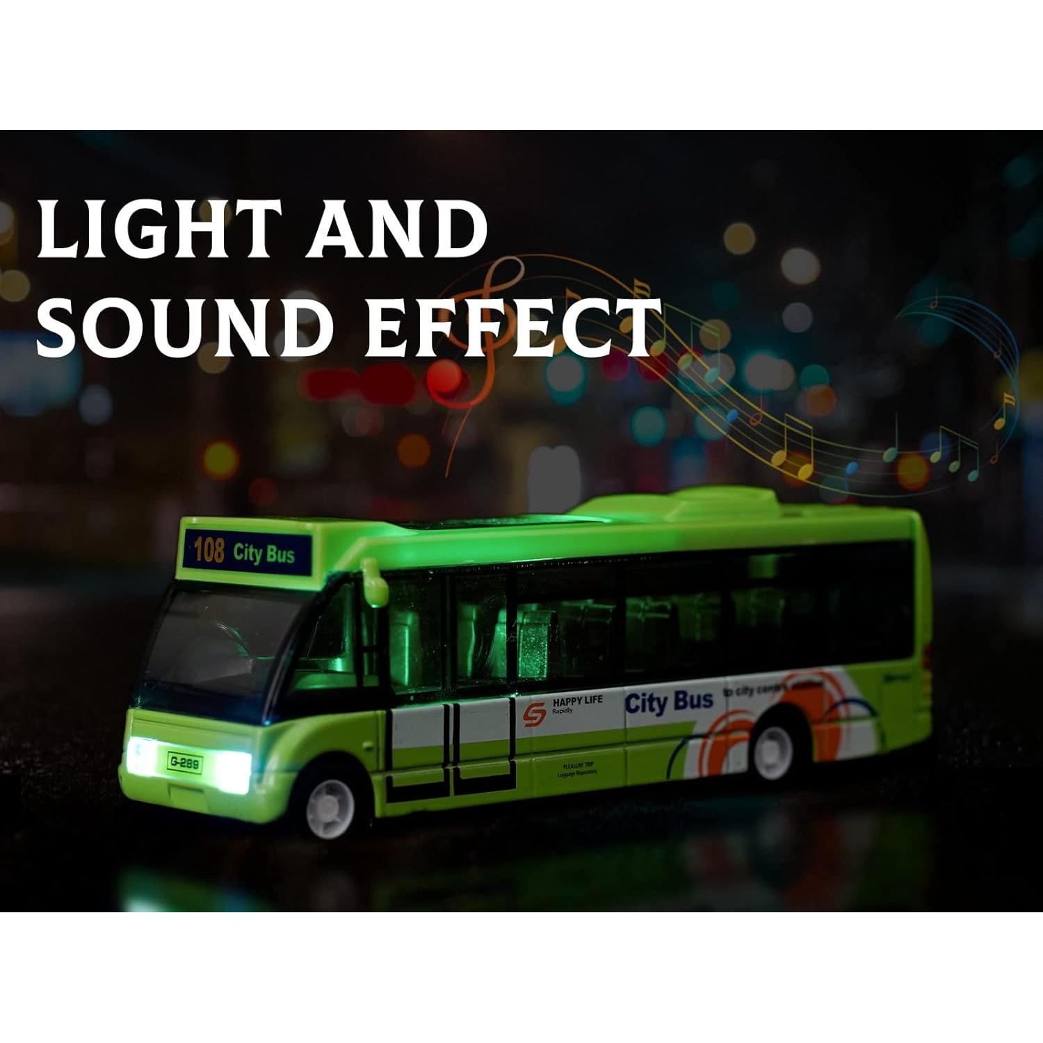 Juguete Autobús Urbano Crelloci Verde con Luz y Sonido