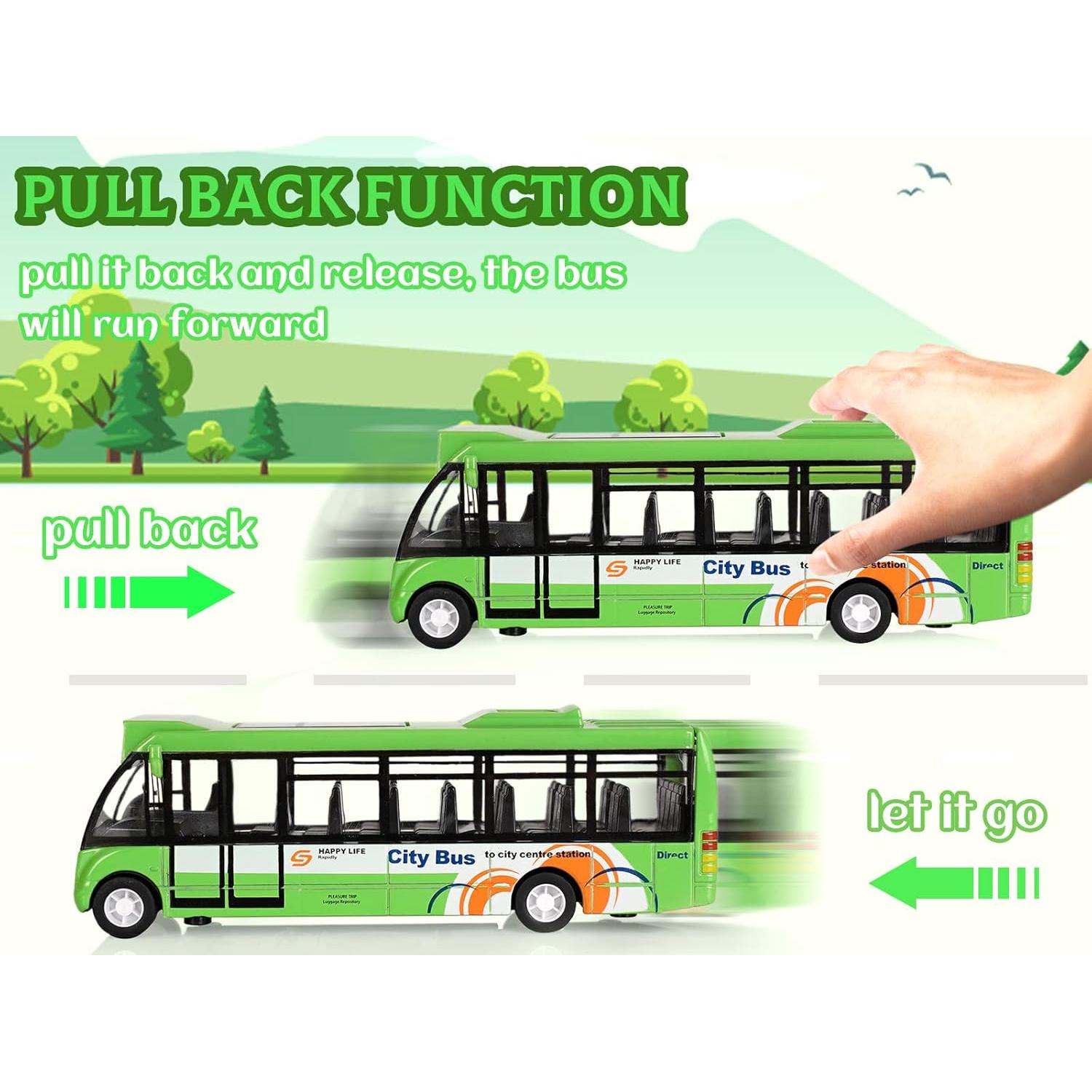 Juguete Autobús Urbano Crelloci Verde con Luz y Sonido