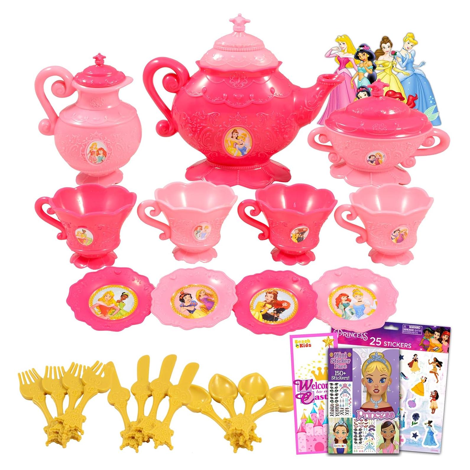 Juego de vajilla de princesas Disney - 26 piezas de plástico