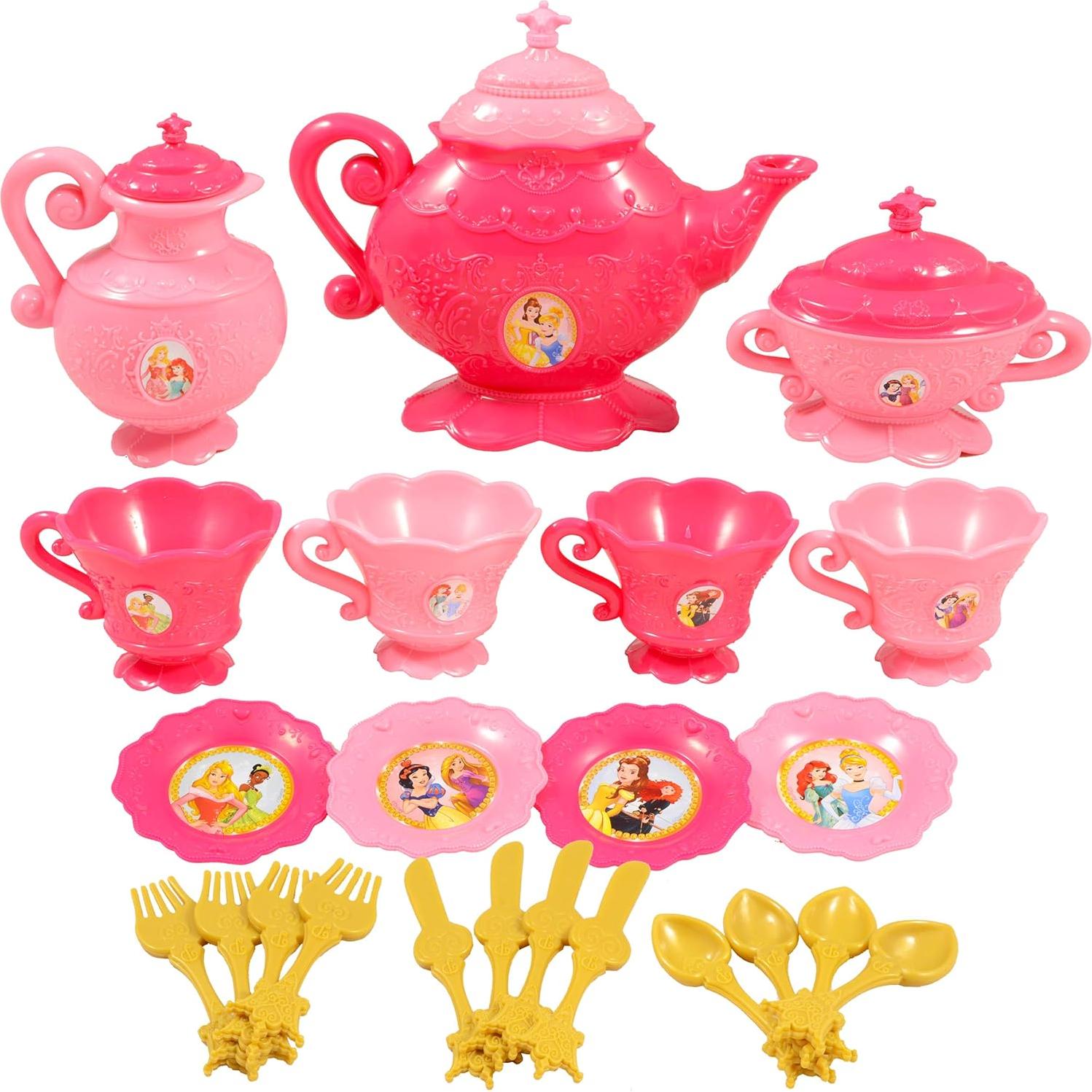 Juego de vajilla de princesas Disney - 26 piezas de plástico
