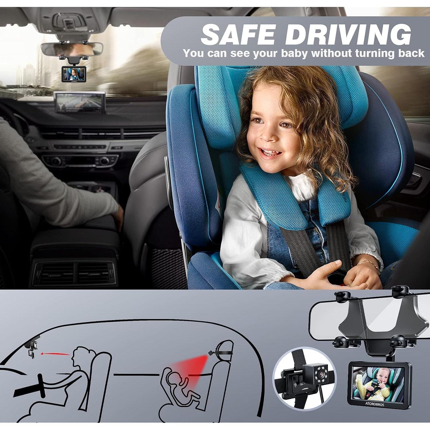 Cámara de Coche AHD 1080P ATOROBROS con Pantalla 4.3"