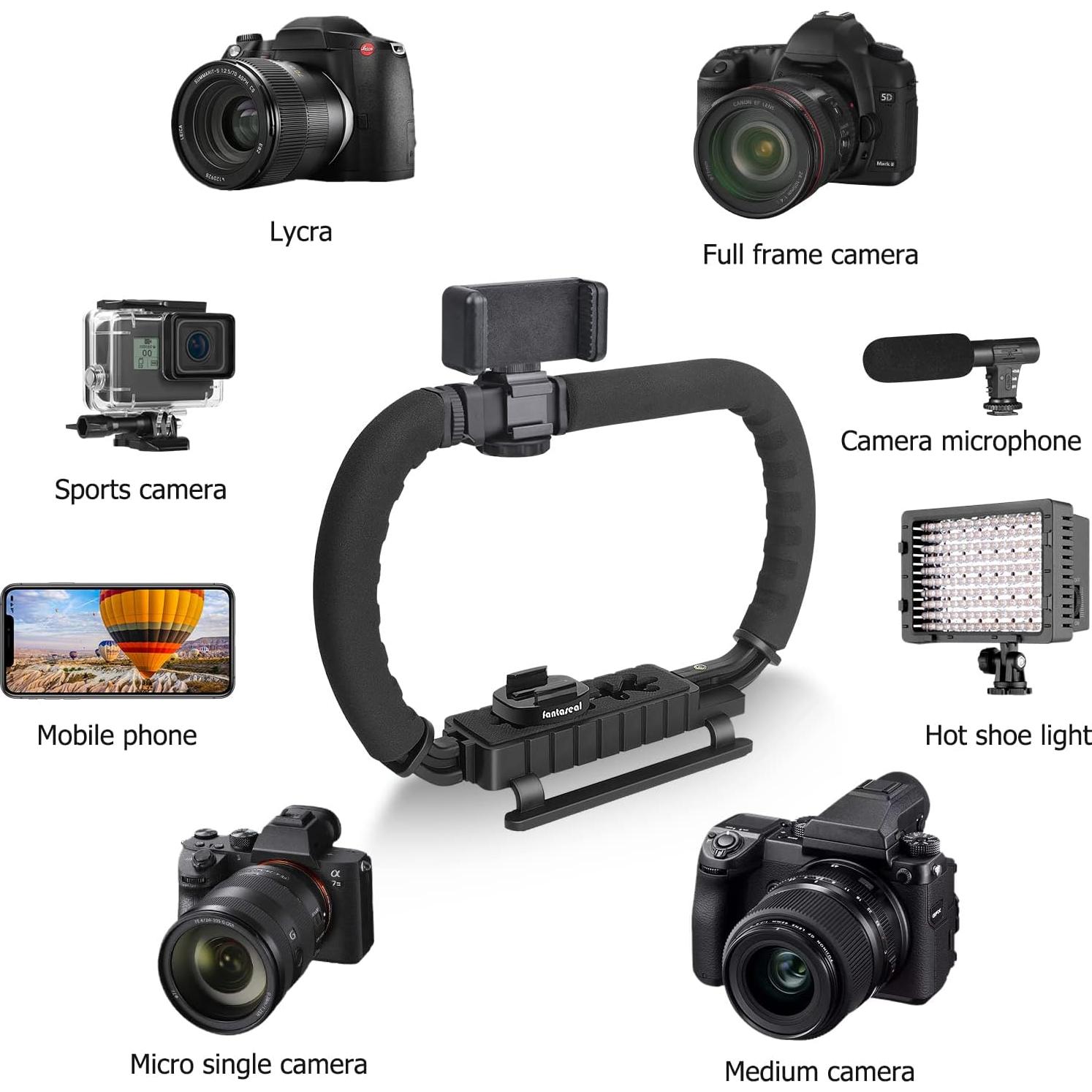 Soporte Estabilizador Fantaseal para Cámara DSLR y Acción