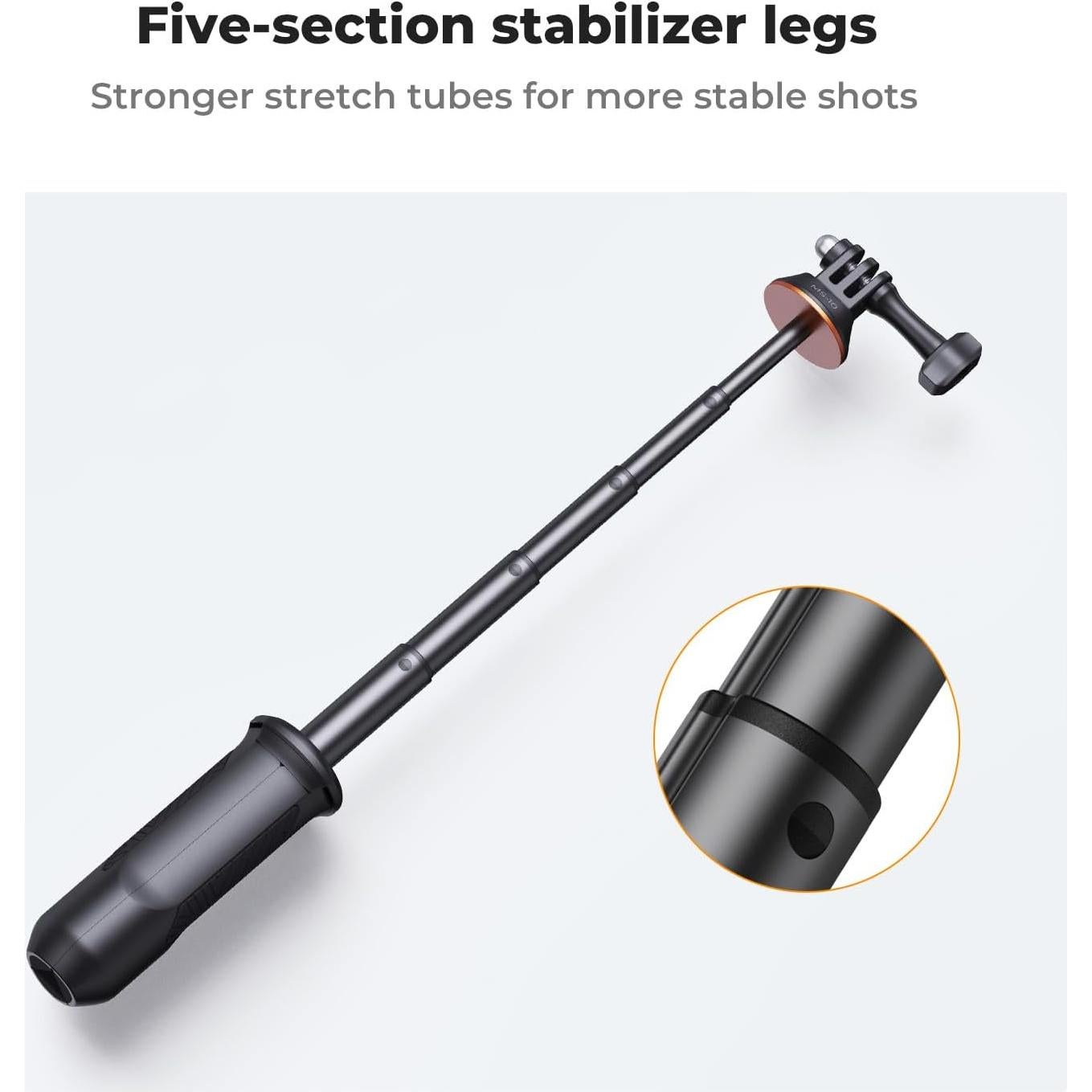 Trípode de Selfie K&F Concept 33.5cm para GoPro y DJI