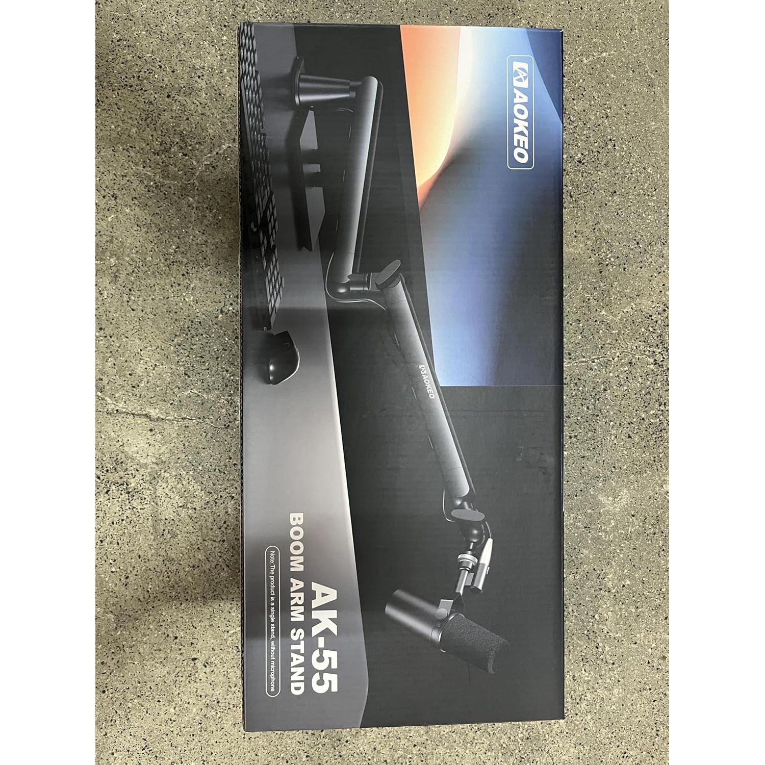 Brazo de Micrófono Aokeo AK-55 Ajustable Negro para Escritorio