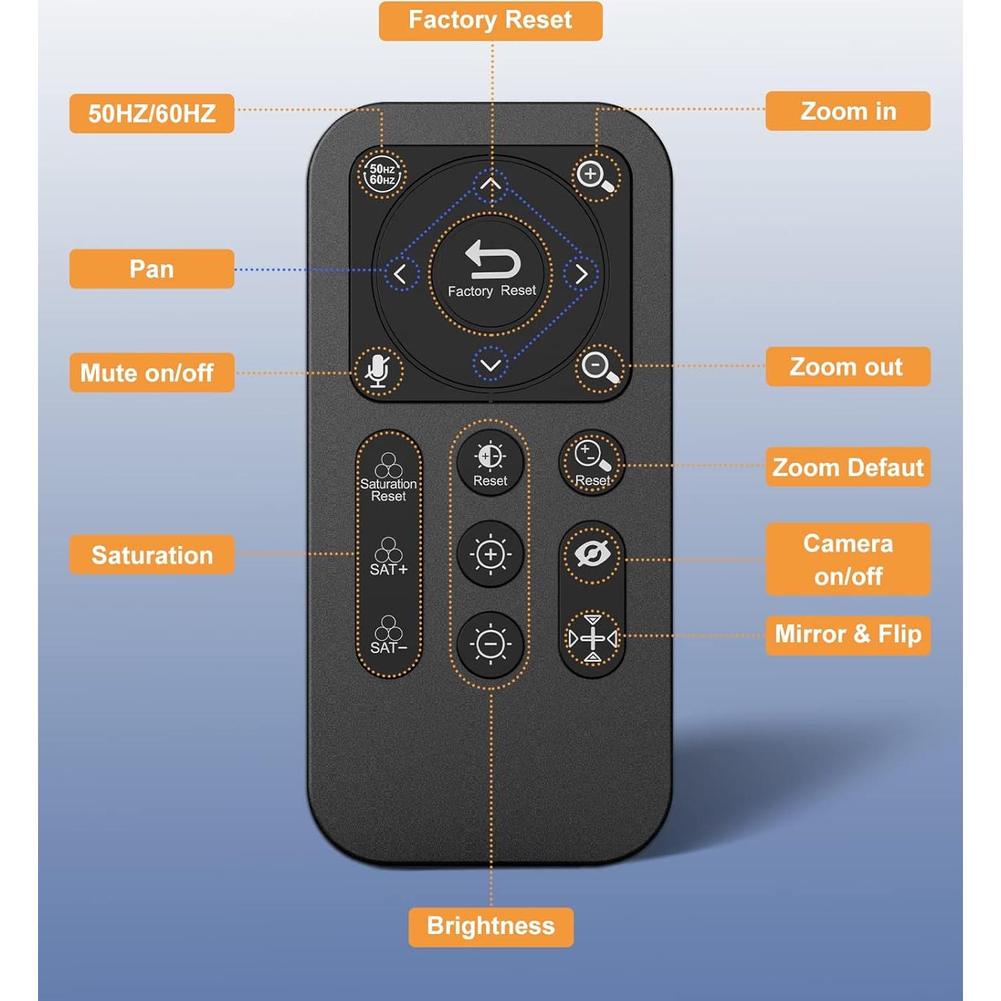 Cámara Web Spedal 4K UHD con Doble Micrófono y Control Remoto