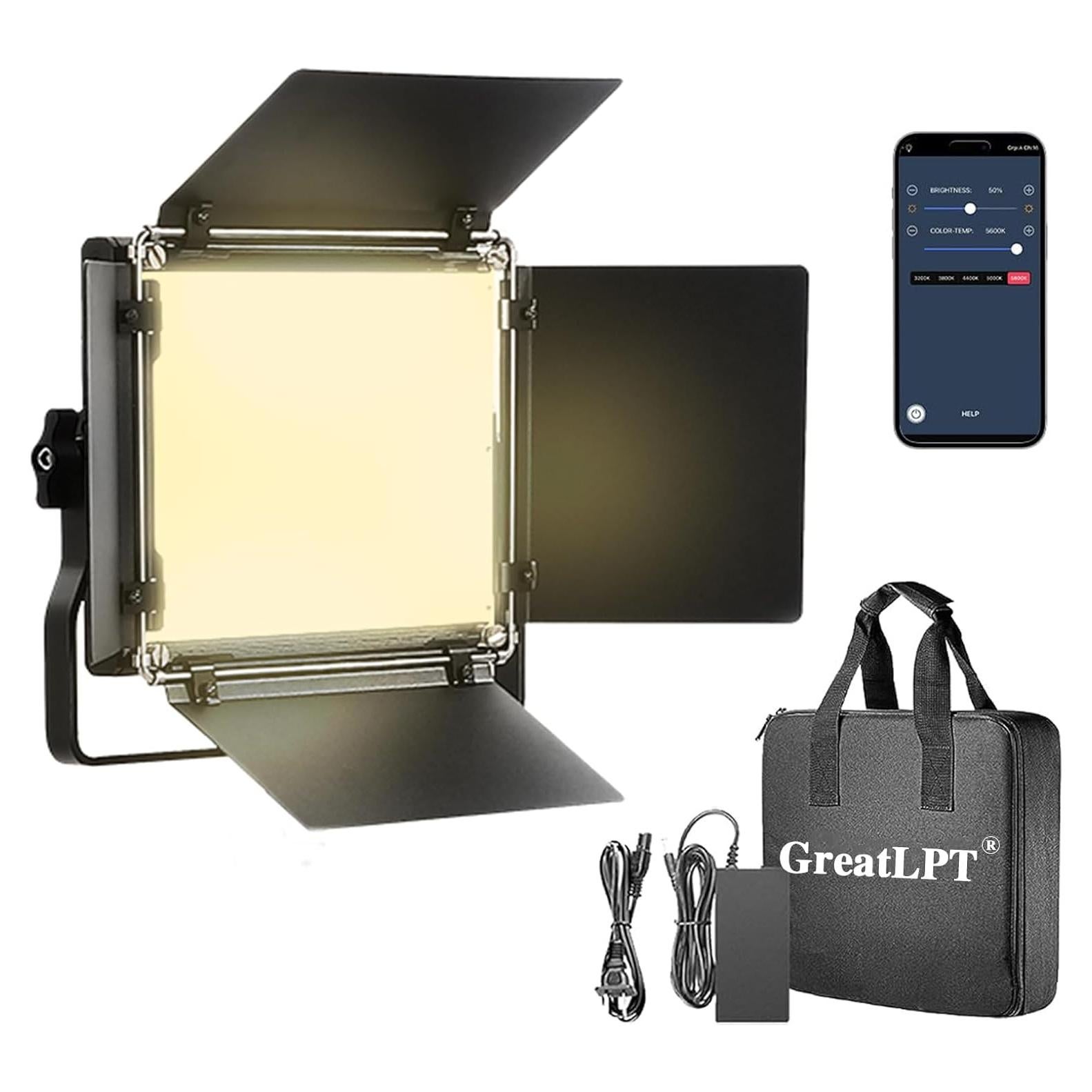 Luz Fotográfica LED Bi-Color 50W GreatLPT con Control APP