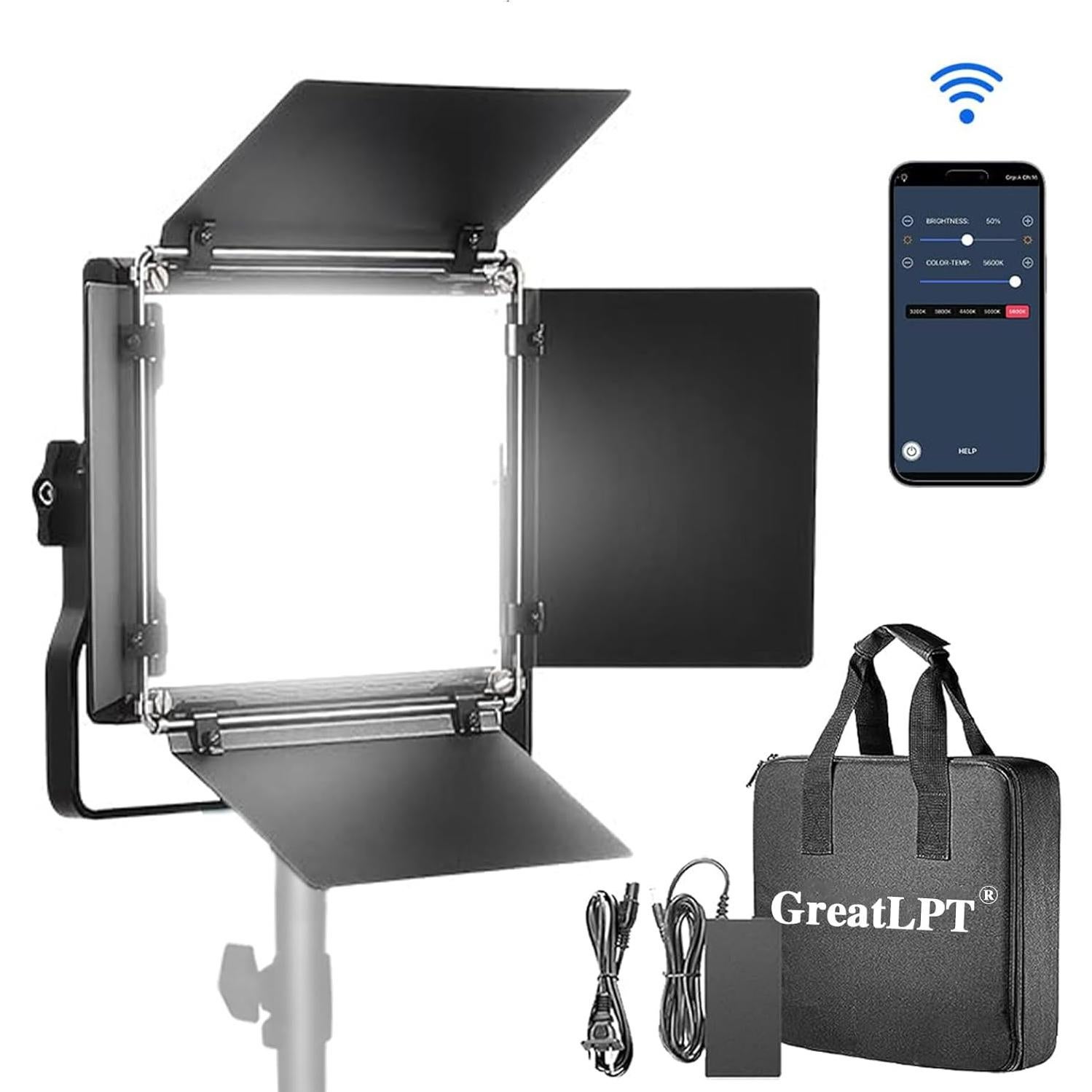 Luz Fotográfica LED Bi-Color 50W GreatLPT con Control APP