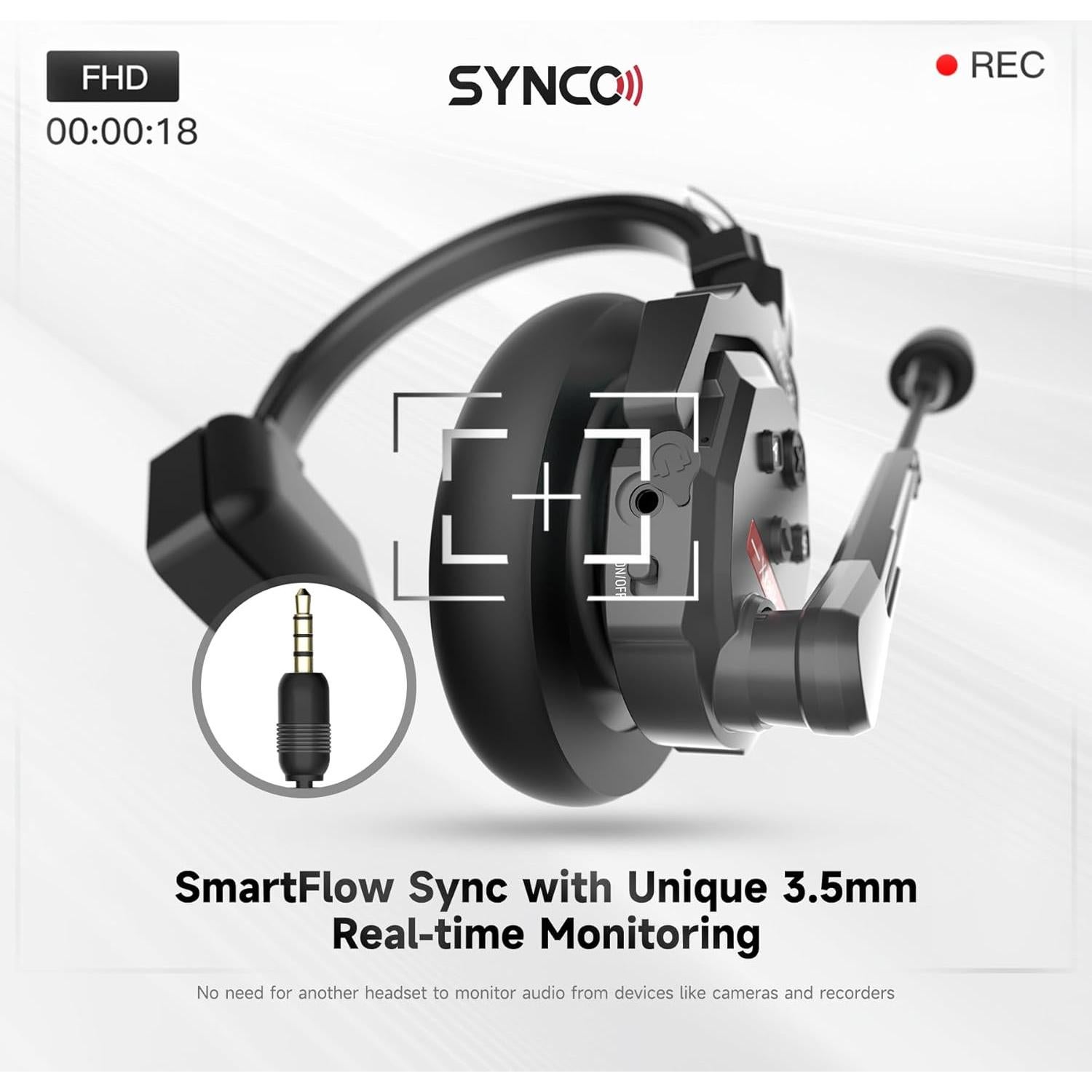 Auriculares Inalámbricos SYNCO XTALK X1, 24H, 350m, Cancelación Ruido