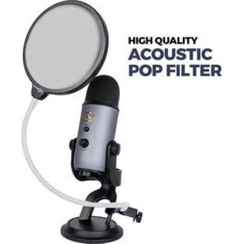 Filtro Pop Dragonpad USA 33 cm Negro/Blanco para Micrófono