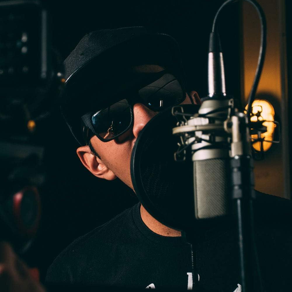 Filtro Pop Dragonpad USA 33 cm Negro/Blanco para Micrófono