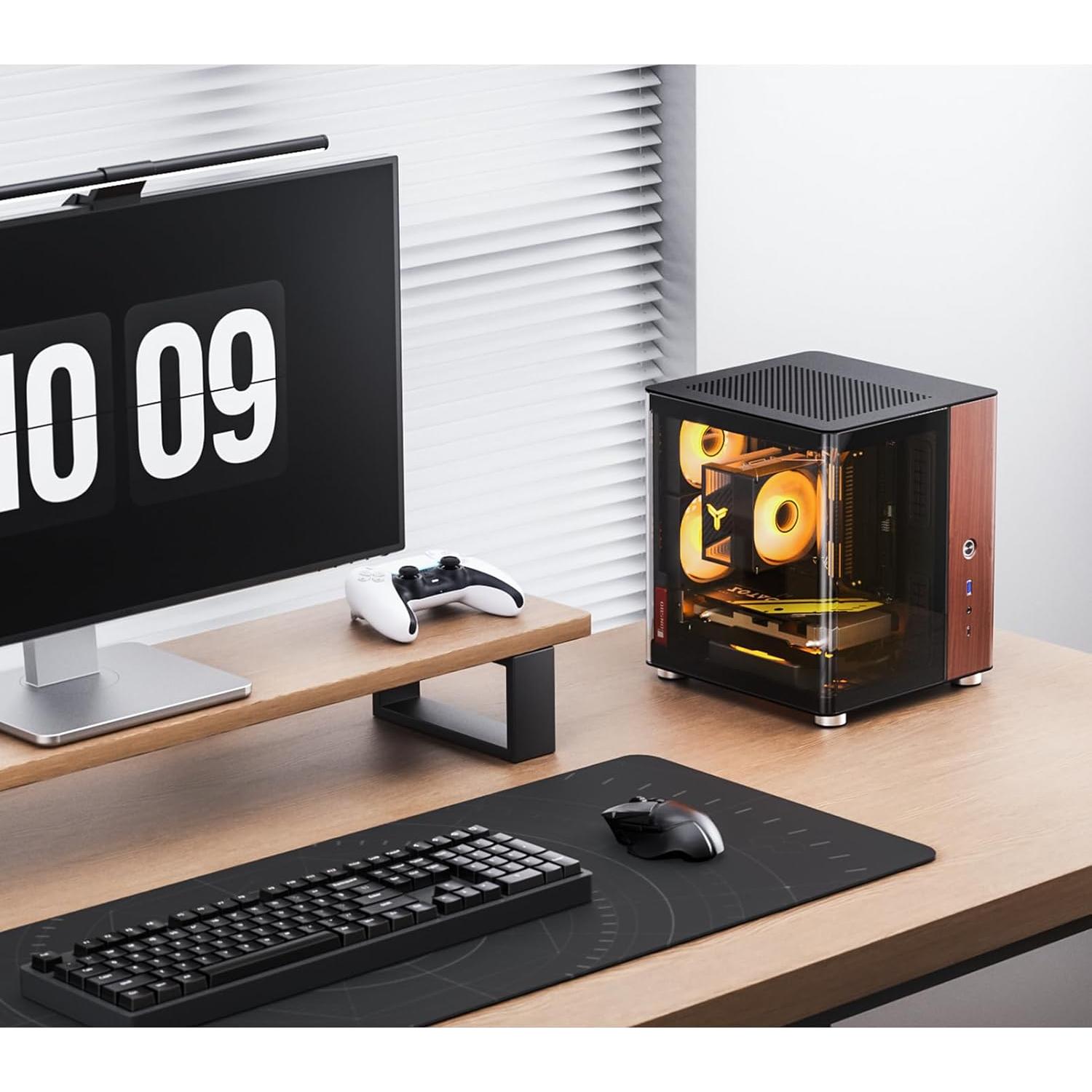 Gabinete Mini Torre JONSBO TK-0 Negro ITX DTX Aluminio