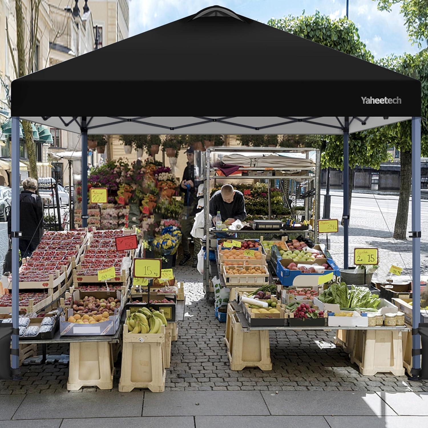 Carpa Plegable Yaheetech 3.05x3.05m Impermeable con Ruedas