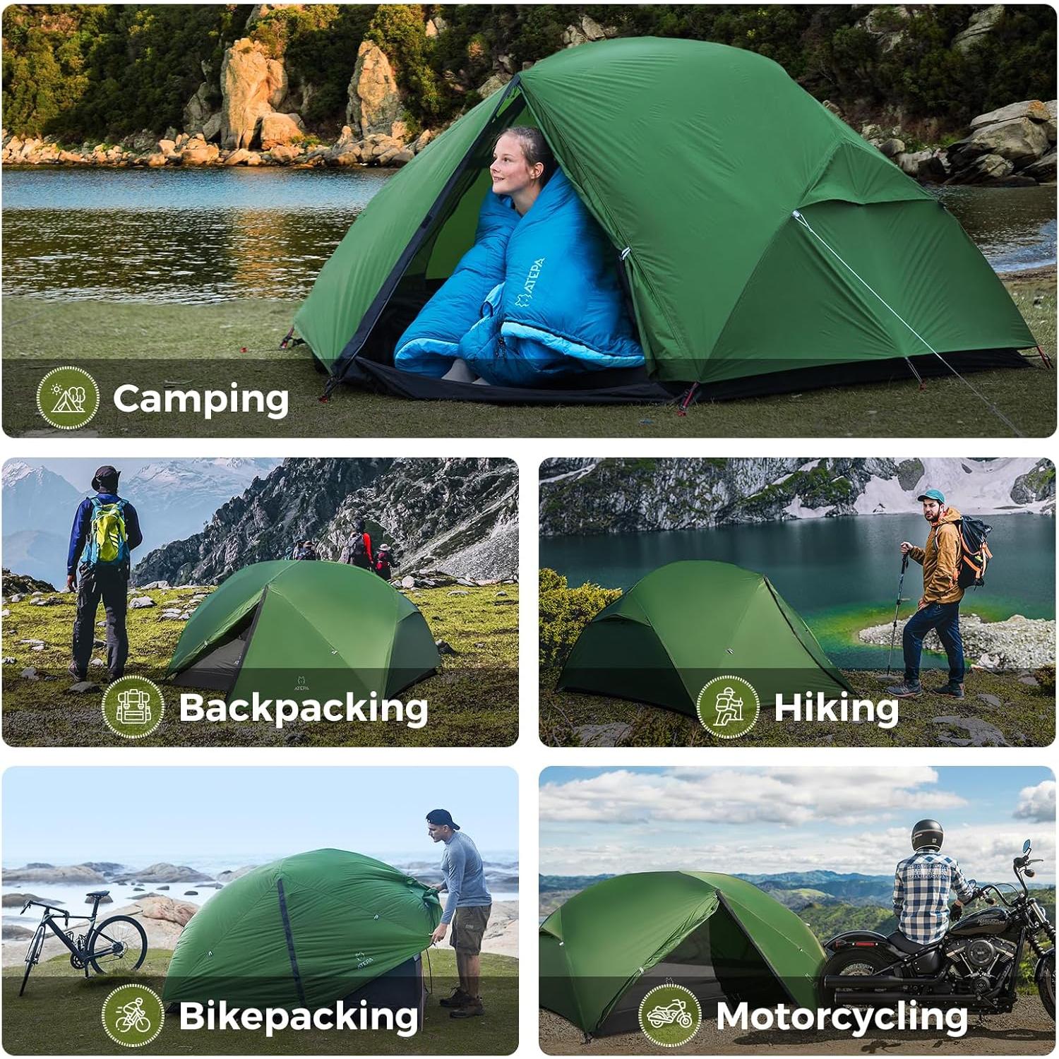 Tienda de Camping ATEPA Ultraligera 2 Personas Impermeable