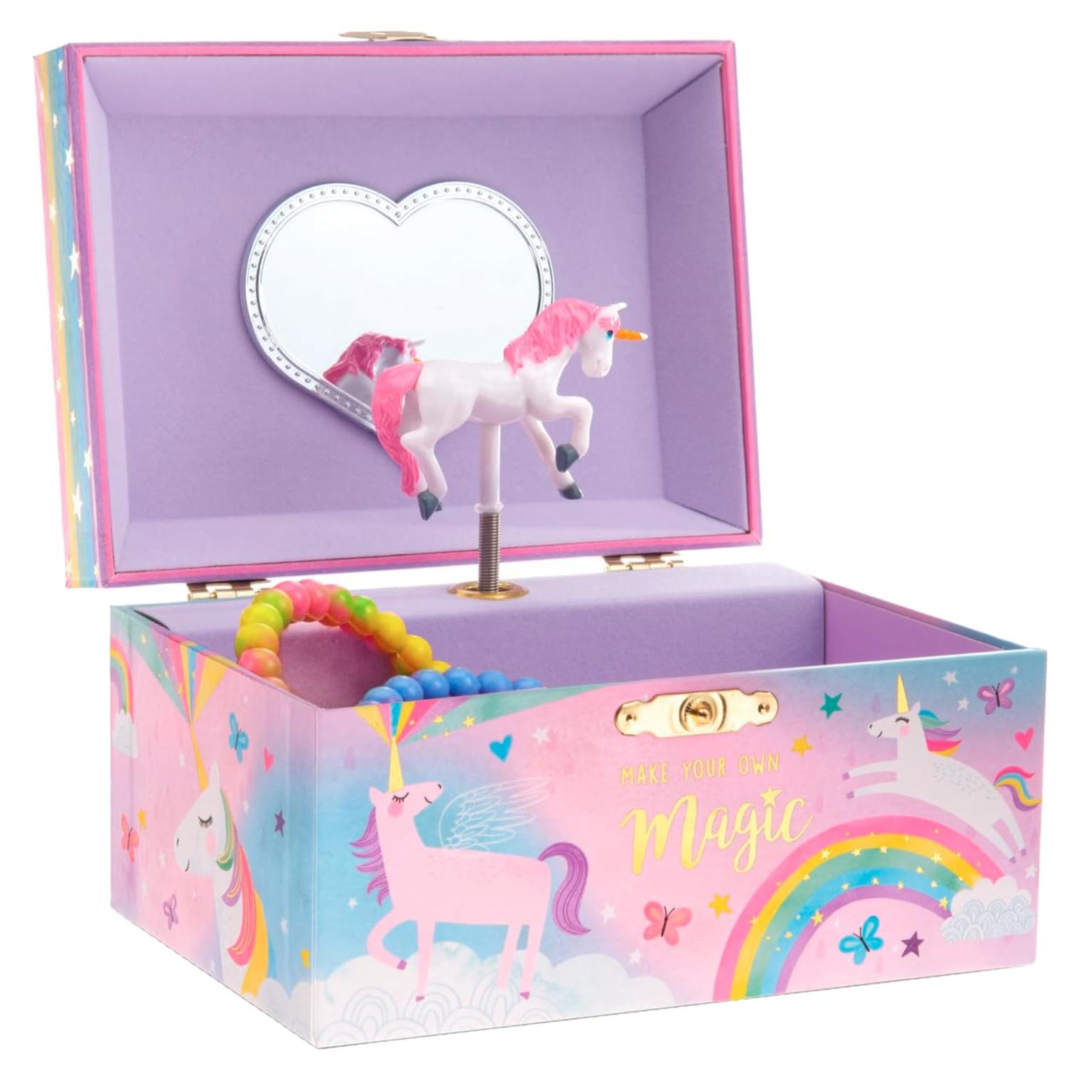 Caja de Joyería Musical Jewelkeeper Unicornio 15x10cm