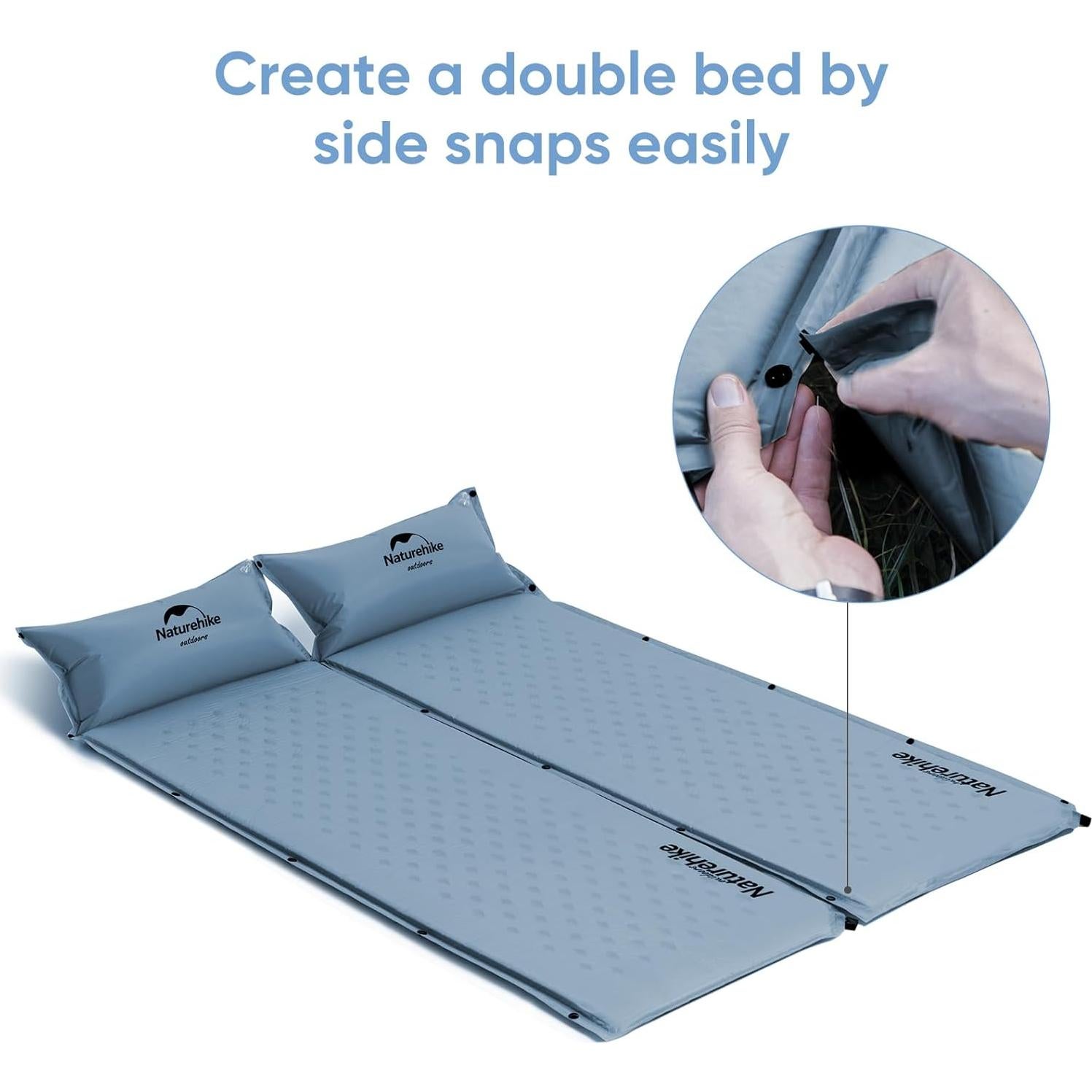 Almohadilla de Dormir Autoinflable Naturehike D01 Individual Azul