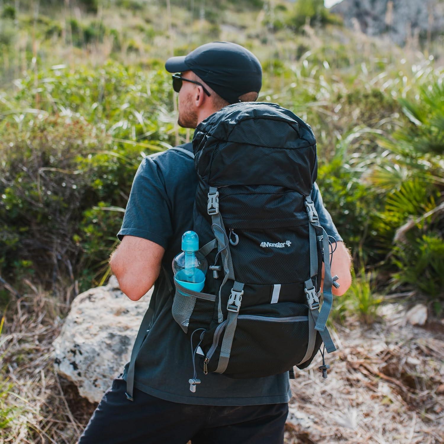 Mochila de Senderismo 4Monster Plegable 32L Resistente al Agua