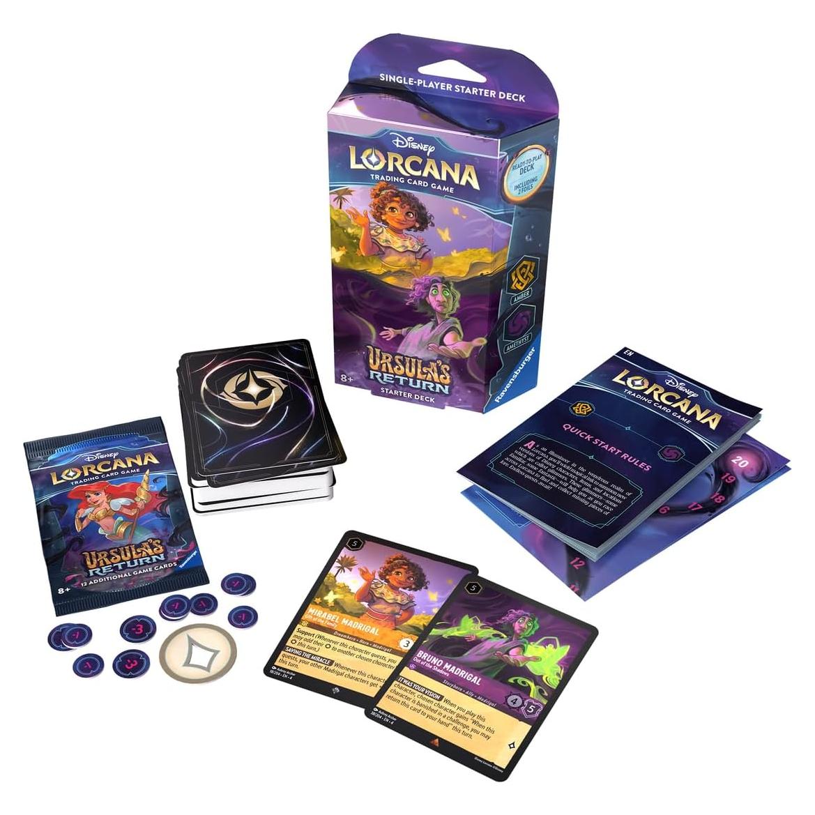 Deck Inicial Disney Lorcana Ravensburger Ursula 60 Cartas 8+