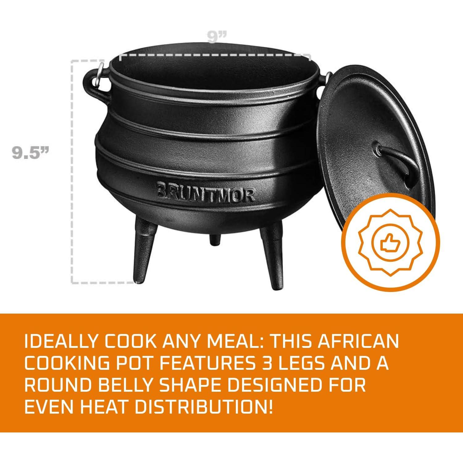 Olla de Hierro Fundido Bruntmor 6 Cuartos con Tapa - Horno Holandés