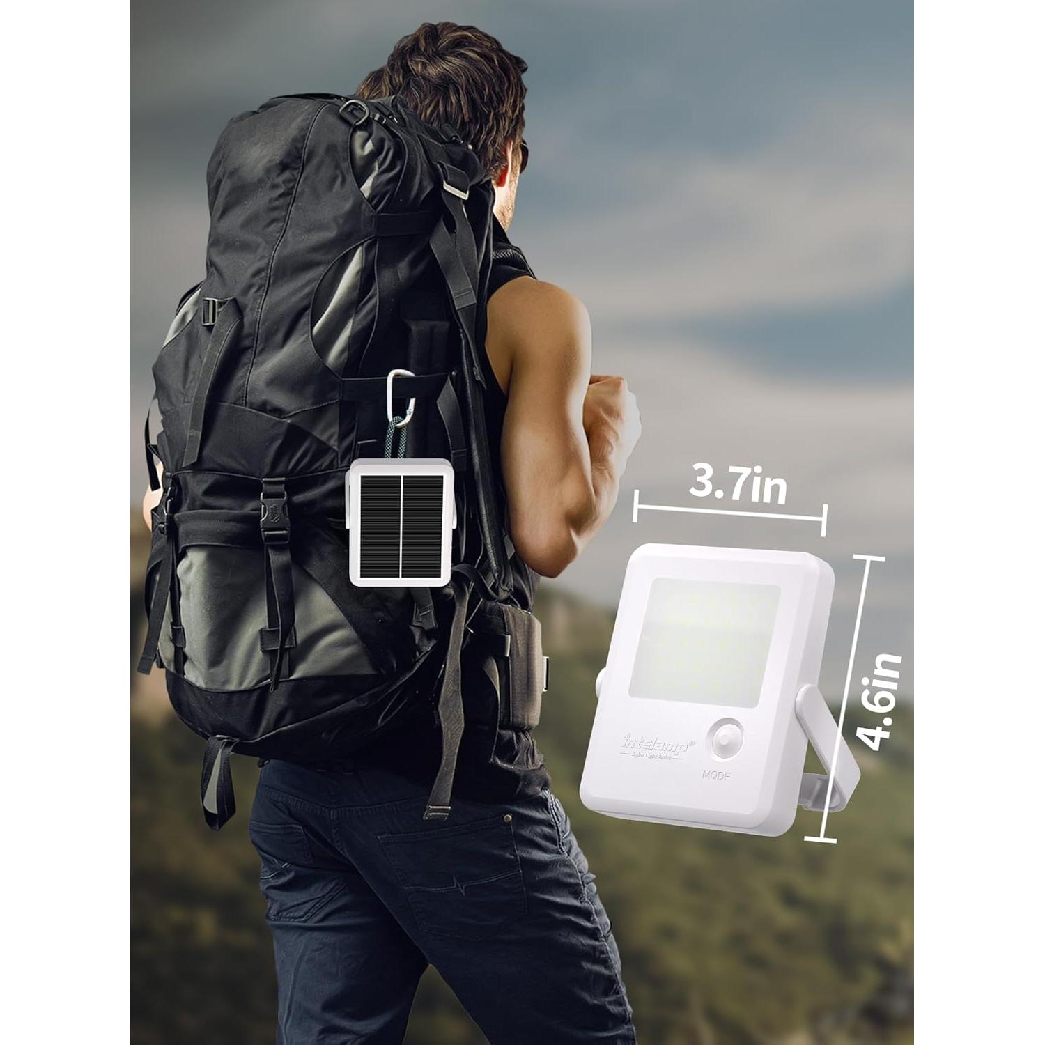 Linterna Solar Intelamp 2000mAh para Camping y Emergencias