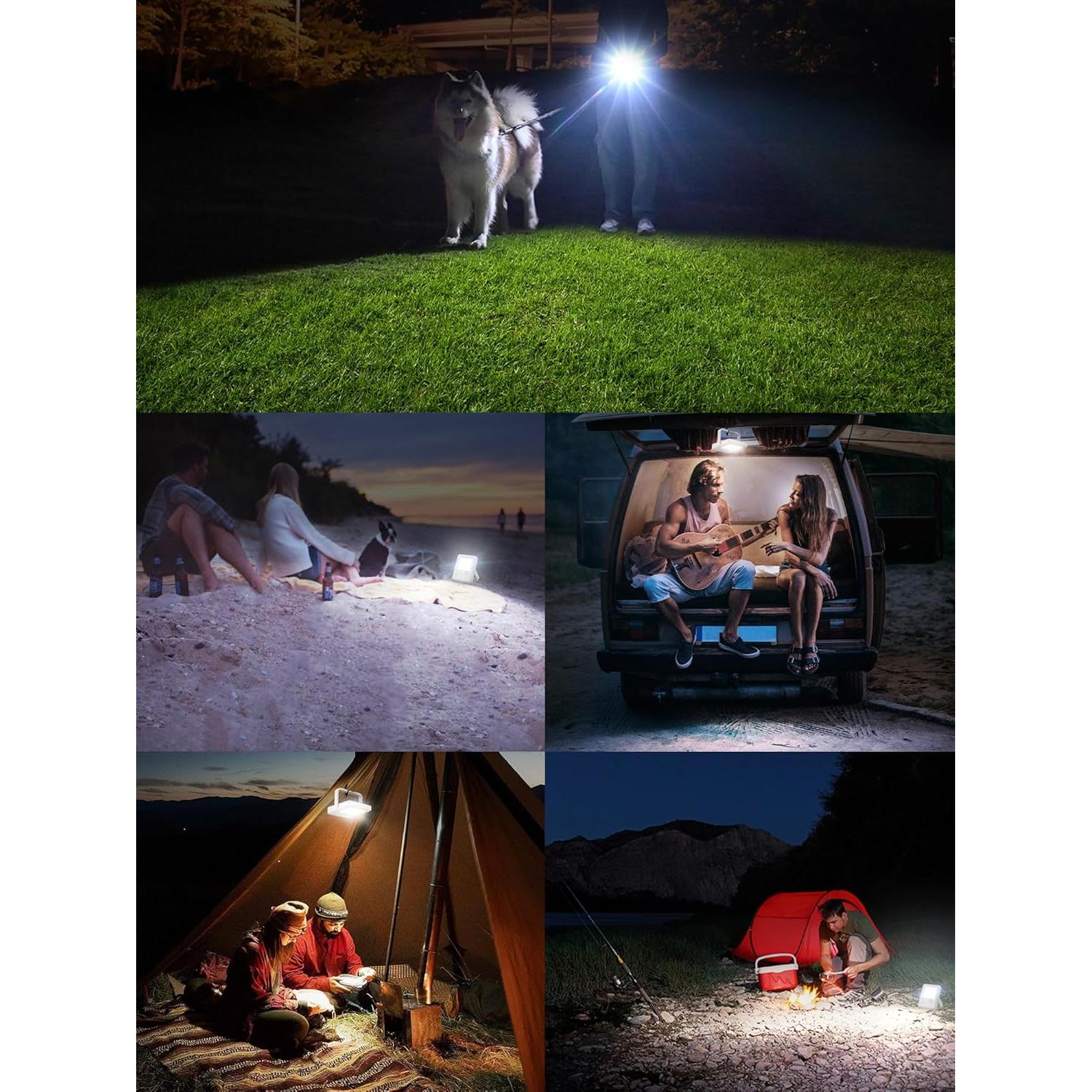 Linterna Solar Intelamp 2000mAh para Camping y Emergencias