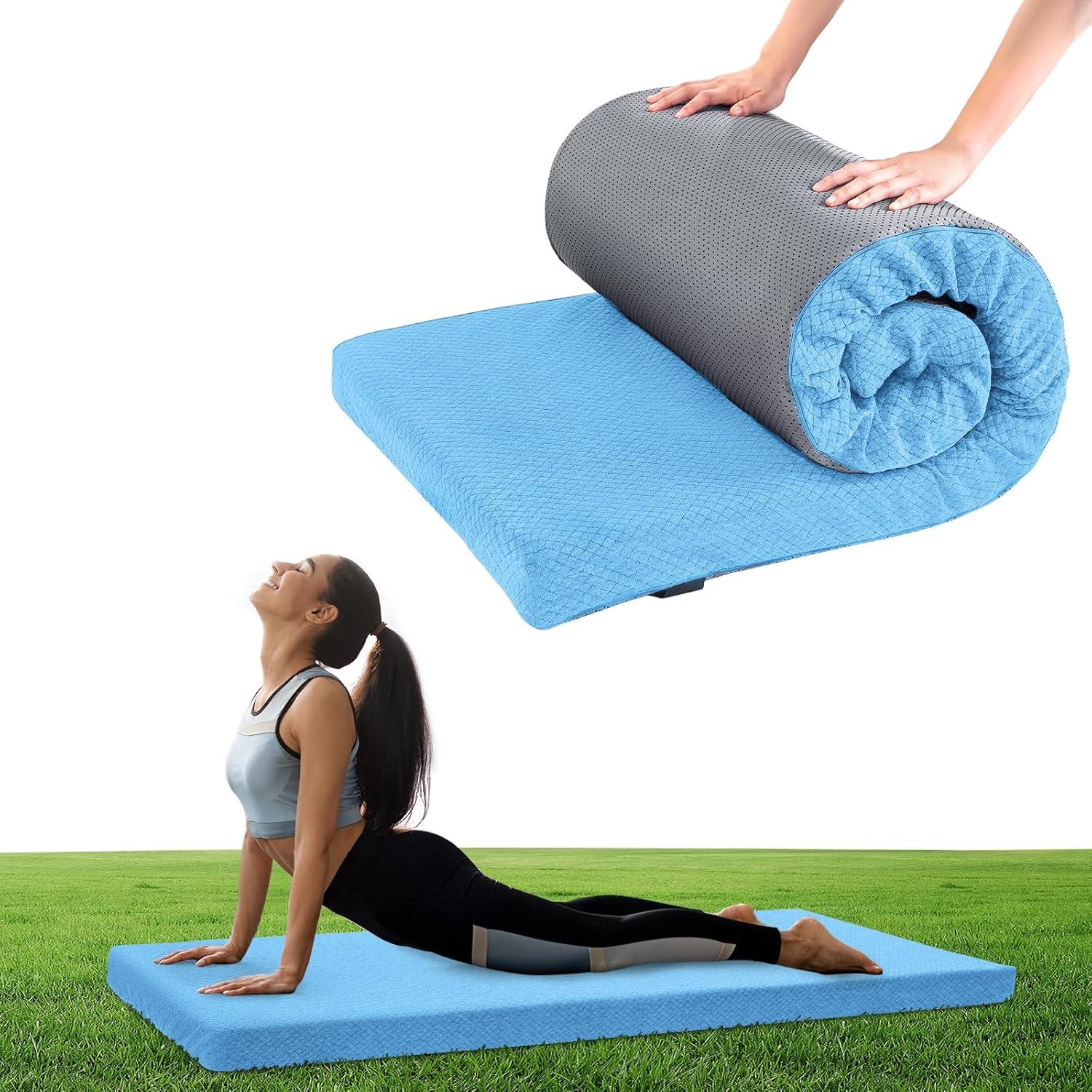 Colchón de Espuma Viscoelástica HOMBYS 182.88x60.96 cm Azul