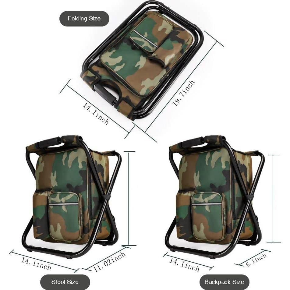 Taburete de Camping Plegable YESIACE Camuflaje 1.4kg