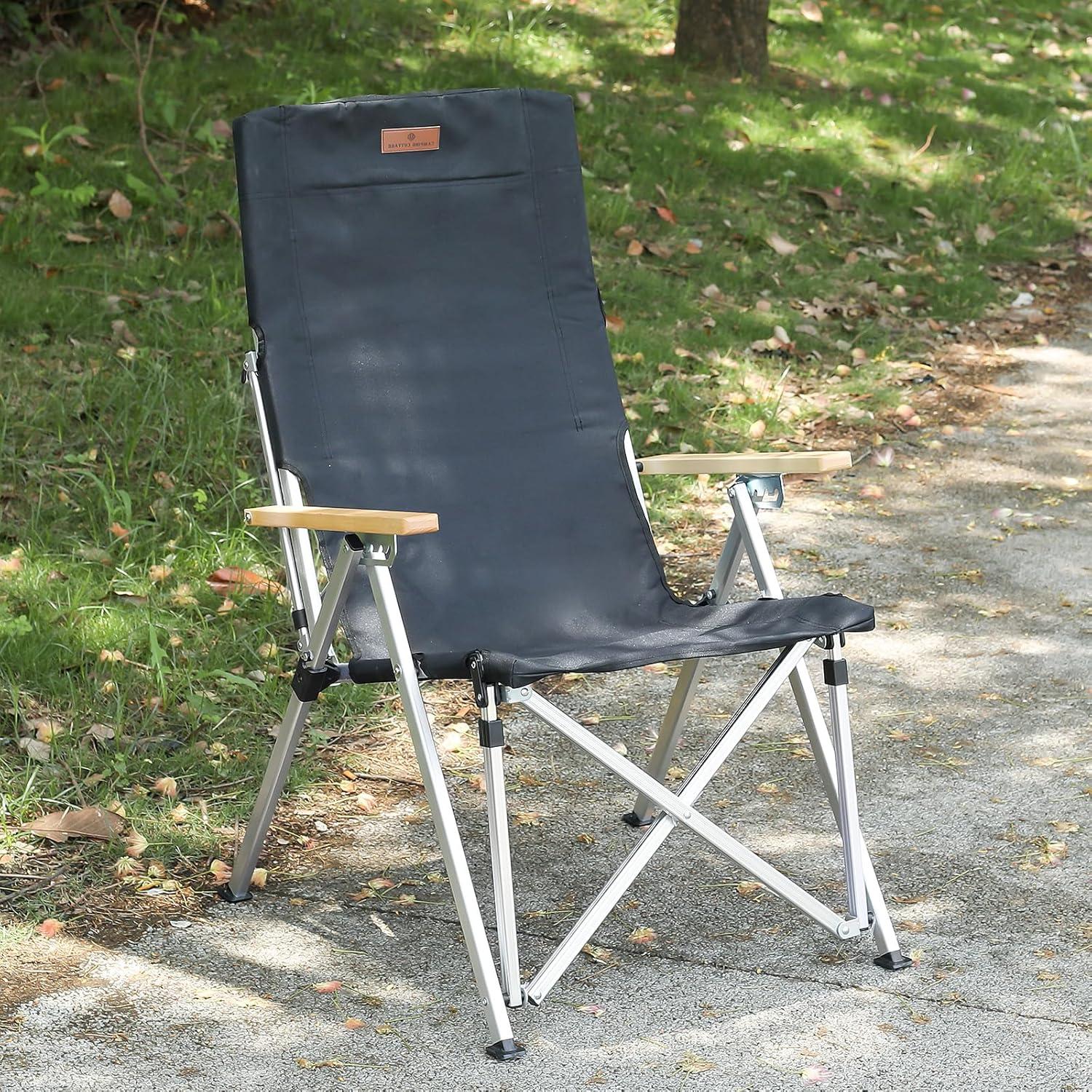 Silla de Camping Plegable OLDVIND con Reposabrazos y Bolsa