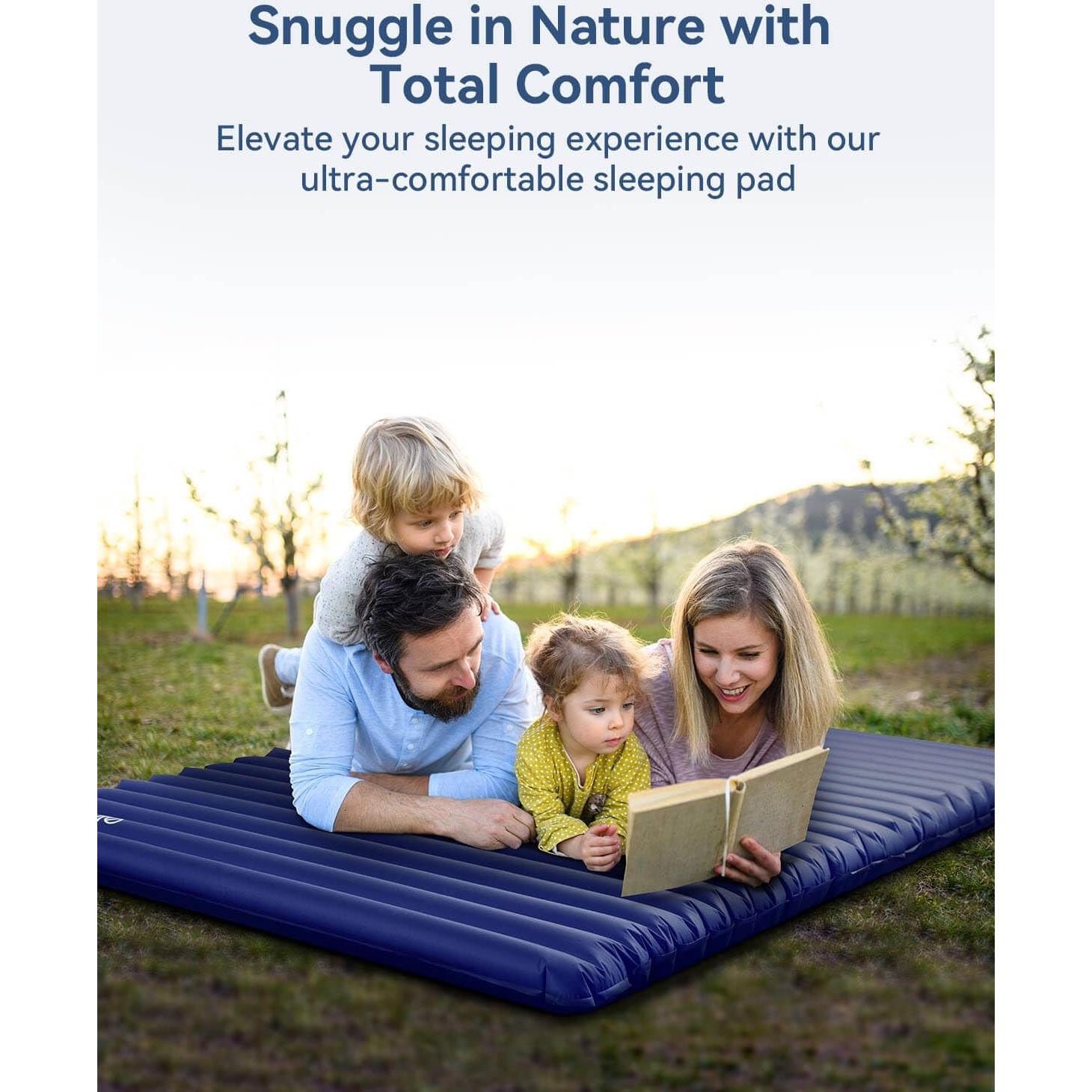 Colchón Inflable Camping Doble Hikenture 200x140 cm 10 cm