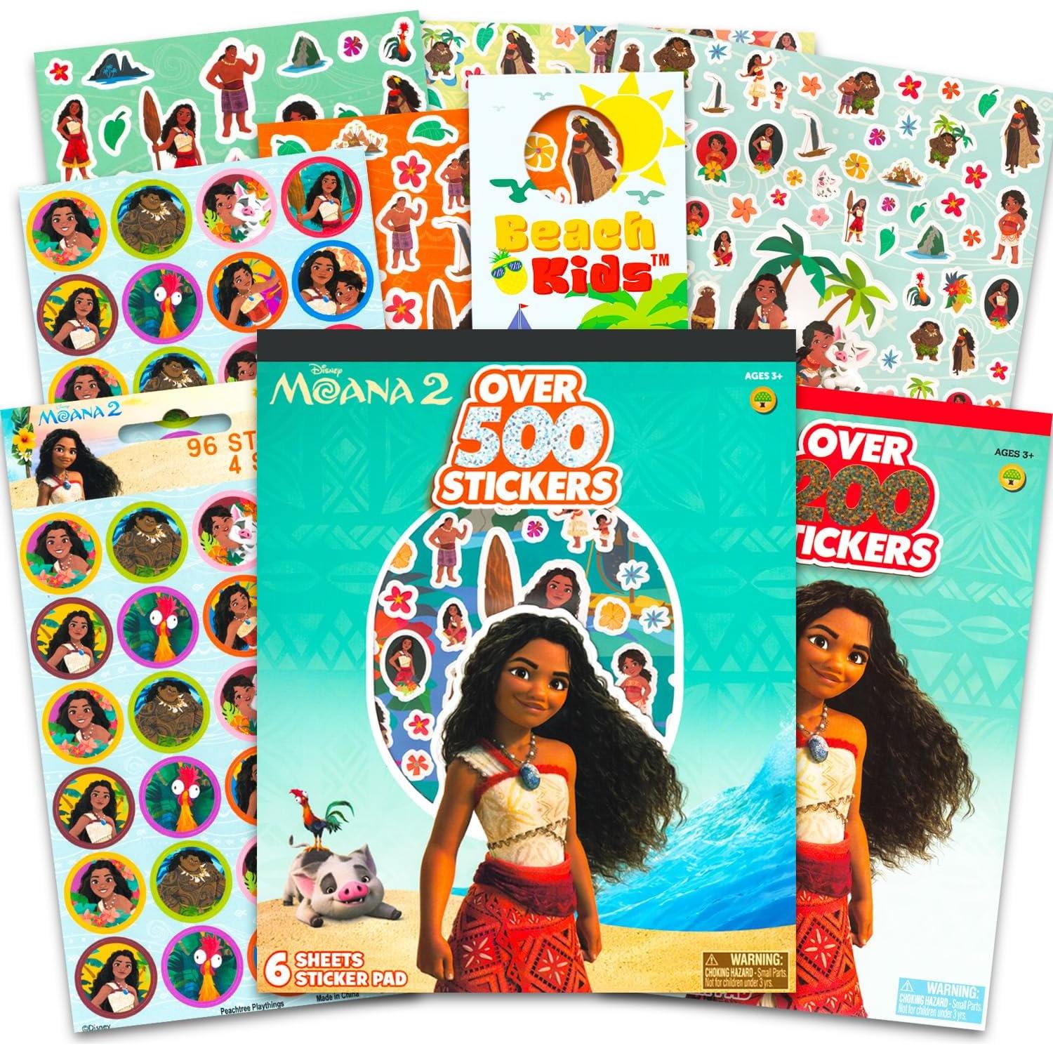Stickers de Moana Disney - Paquete de 800 Stickers