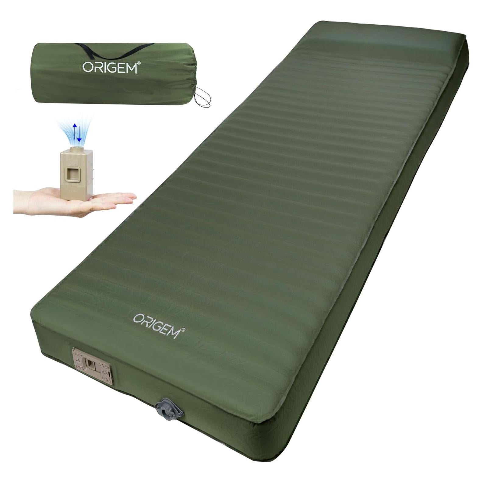 Almohadilla de dormir autoinflable Origem 10 cm verde