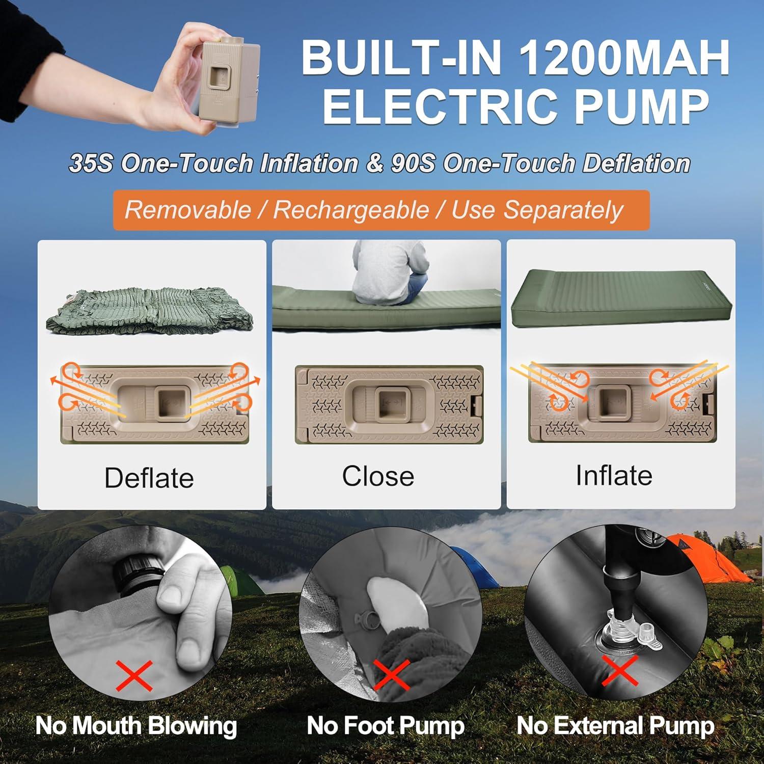 Almohadilla de dormir autoinflable Origem 10 cm verde