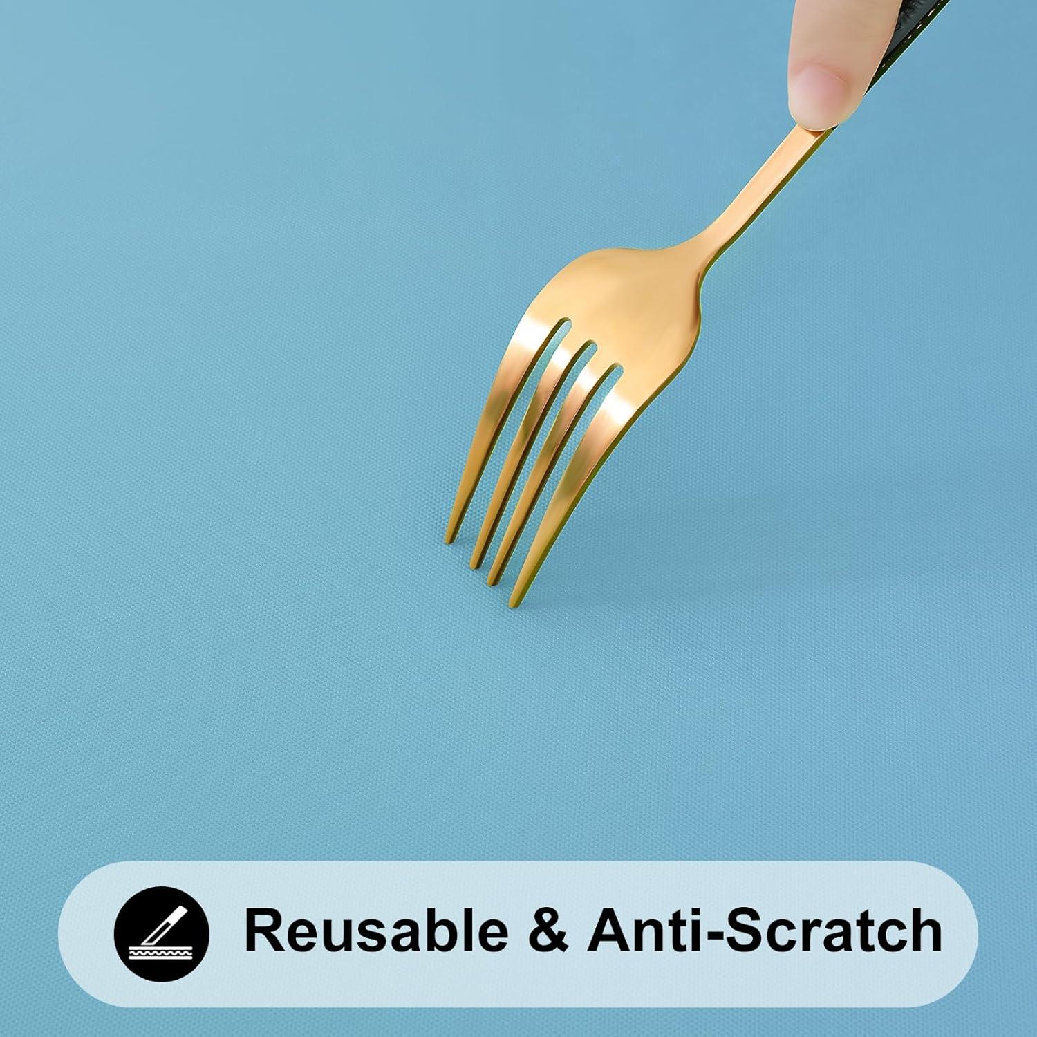 Mantel Rectangular Smiry Aqua 61x122cm Impermeable y Lavable