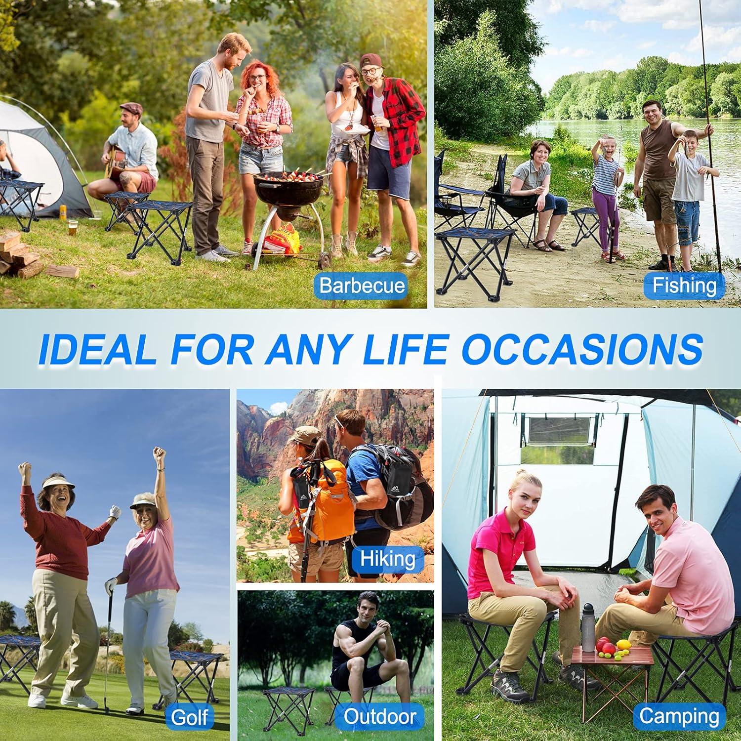 Taburete Plegable Portátil Aillovcol Azul 99.8 kg Camping