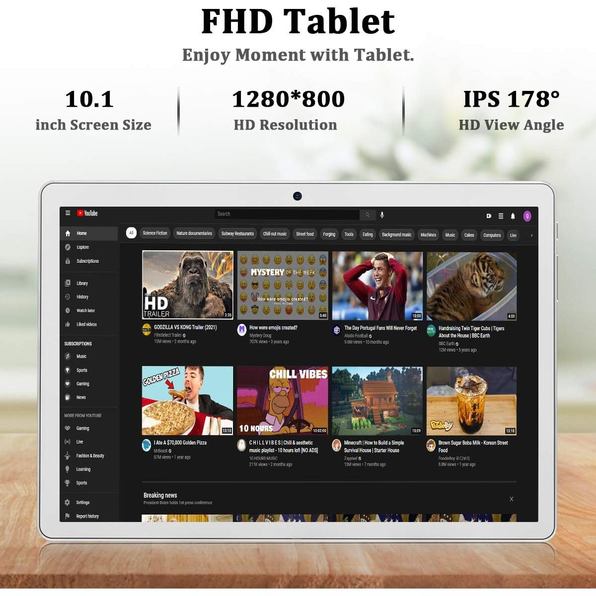 Tableta FEONAL 10.1" Android 32GB Quad-Core Plata