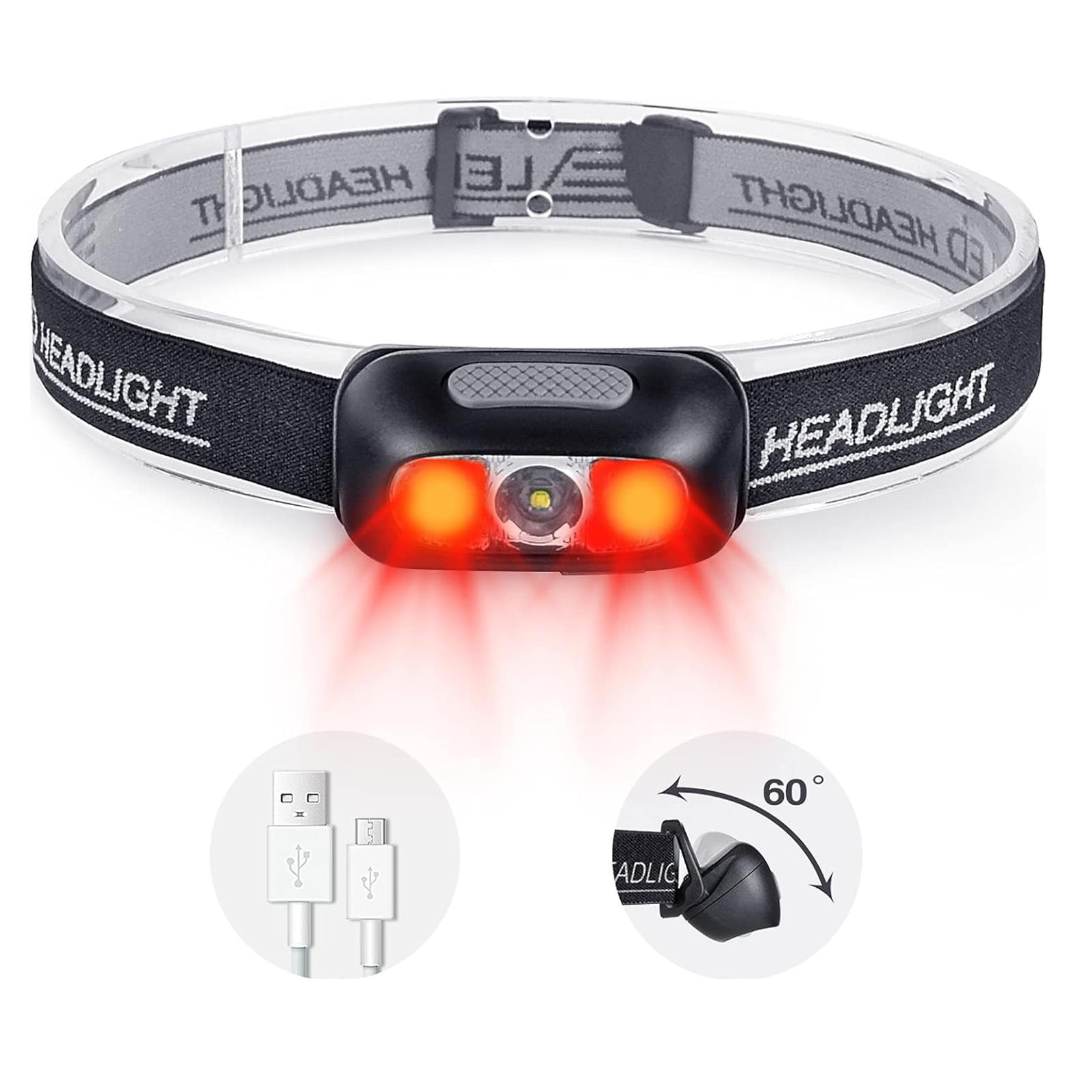 Linterna Frontal Recargable COSMOING 500 Lúmenes IP54 5 Modos