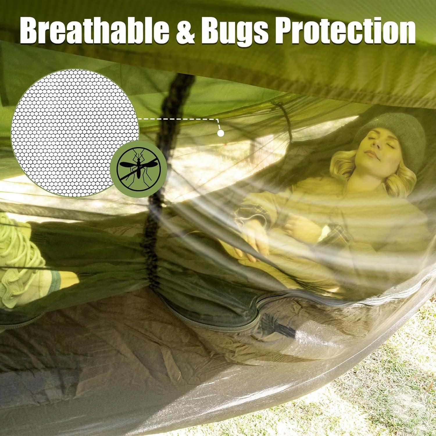 Hamaca de Camping Night Cat DC-06 4 en 1 Impermeable Verde