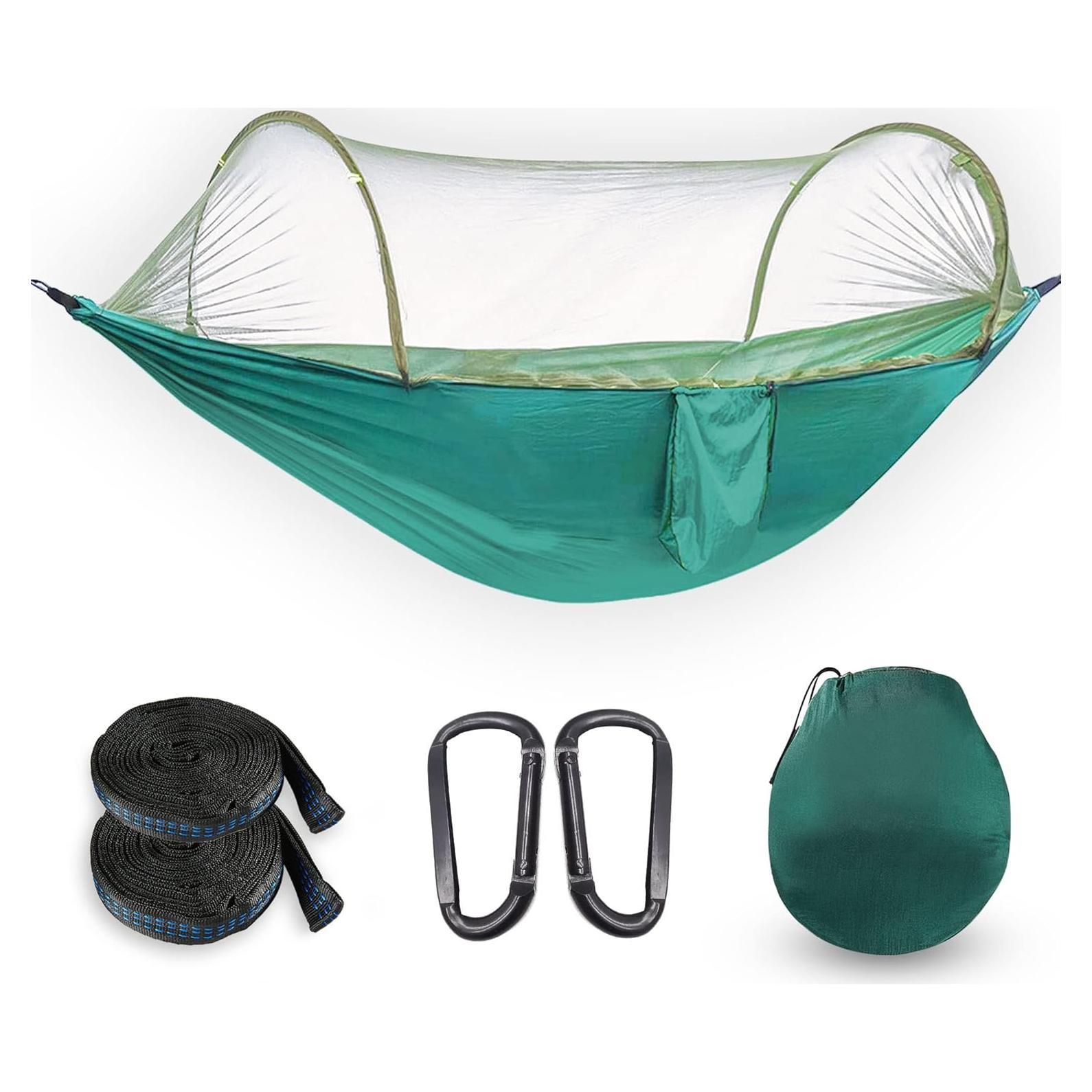 Hamaca Portátil OOKU de Nylon con Red Mosquitera para 2 Personas