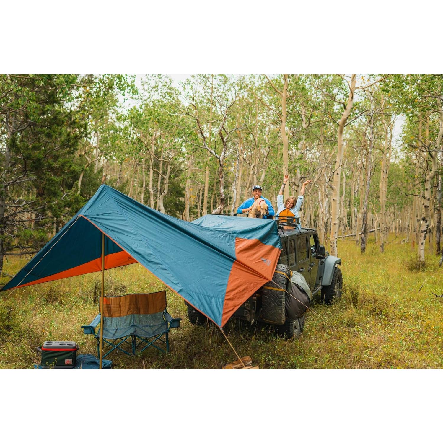 Kelty Waypoint Tarp, Car Camping and Tailgating Shelter, Universal Vehicle Mount