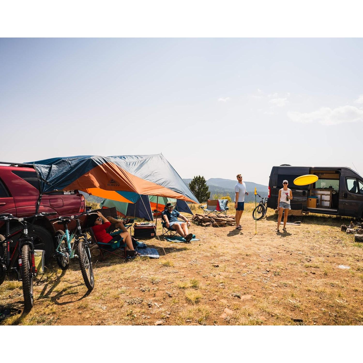 Kelty Waypoint Tarp, Car Camping and Tailgating Shelter, Universal Vehicle Mount