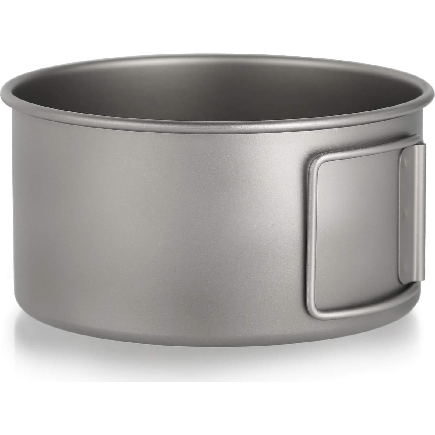 Tazón de Titanio Lixada 550ml Plegable para Camping y Senderismo