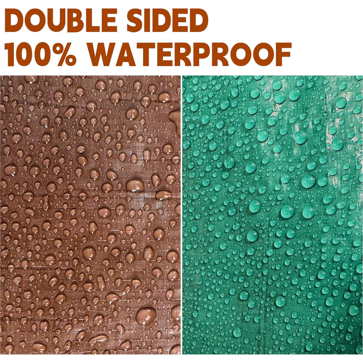 Lona Impermeable MVPNET 1.52x2.13m Verde/Marrón 7mil