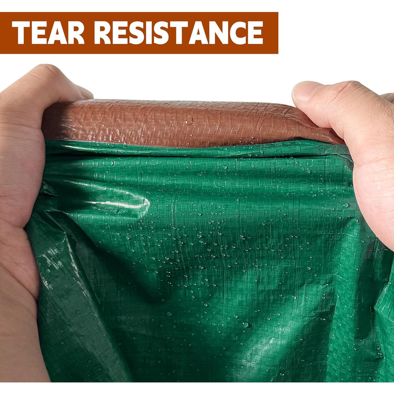 Lona Impermeable MVPNET 1.52x2.13m Verde/Marrón 7mil