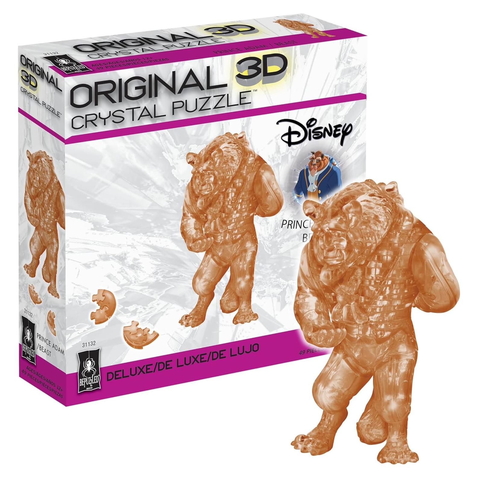 Puzzle de Cristal 3D Disney La Bestia BePuzzled 18.4x17.8 cm
